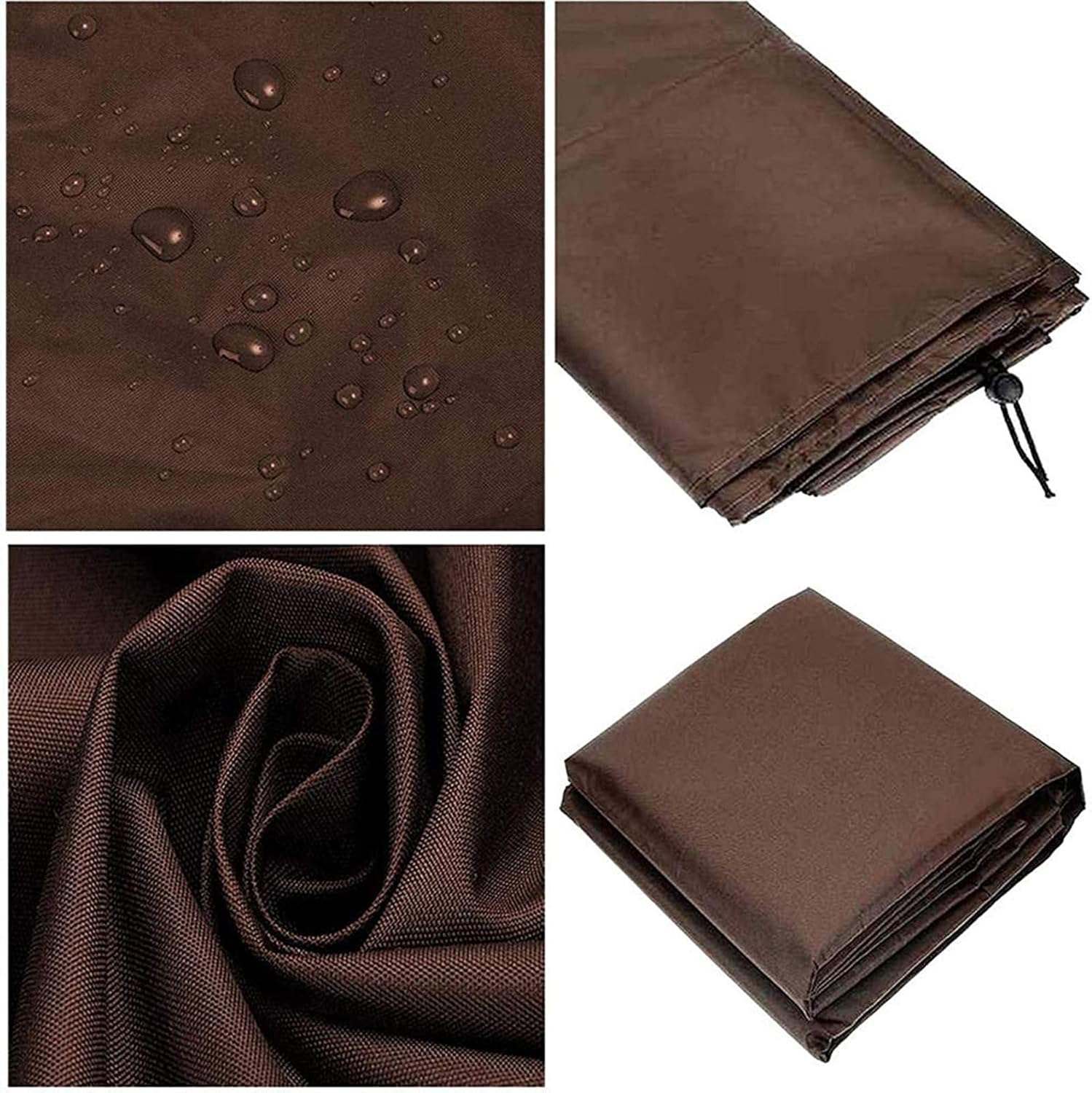 屋外用テーブルカバー 円形 奥行106インチ x 高さ43インチ ガーデン家具カバー 防水 高耐久 パティオ家具カバー 耐風 通気性