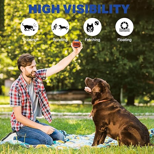 Miniatura 4 de AMA SPORT Pelotas de tenis chirriantes para perros de 2.0 pulgadas, pelotas de tenis para perros pequeños para lanzar y buscar, juguetes para