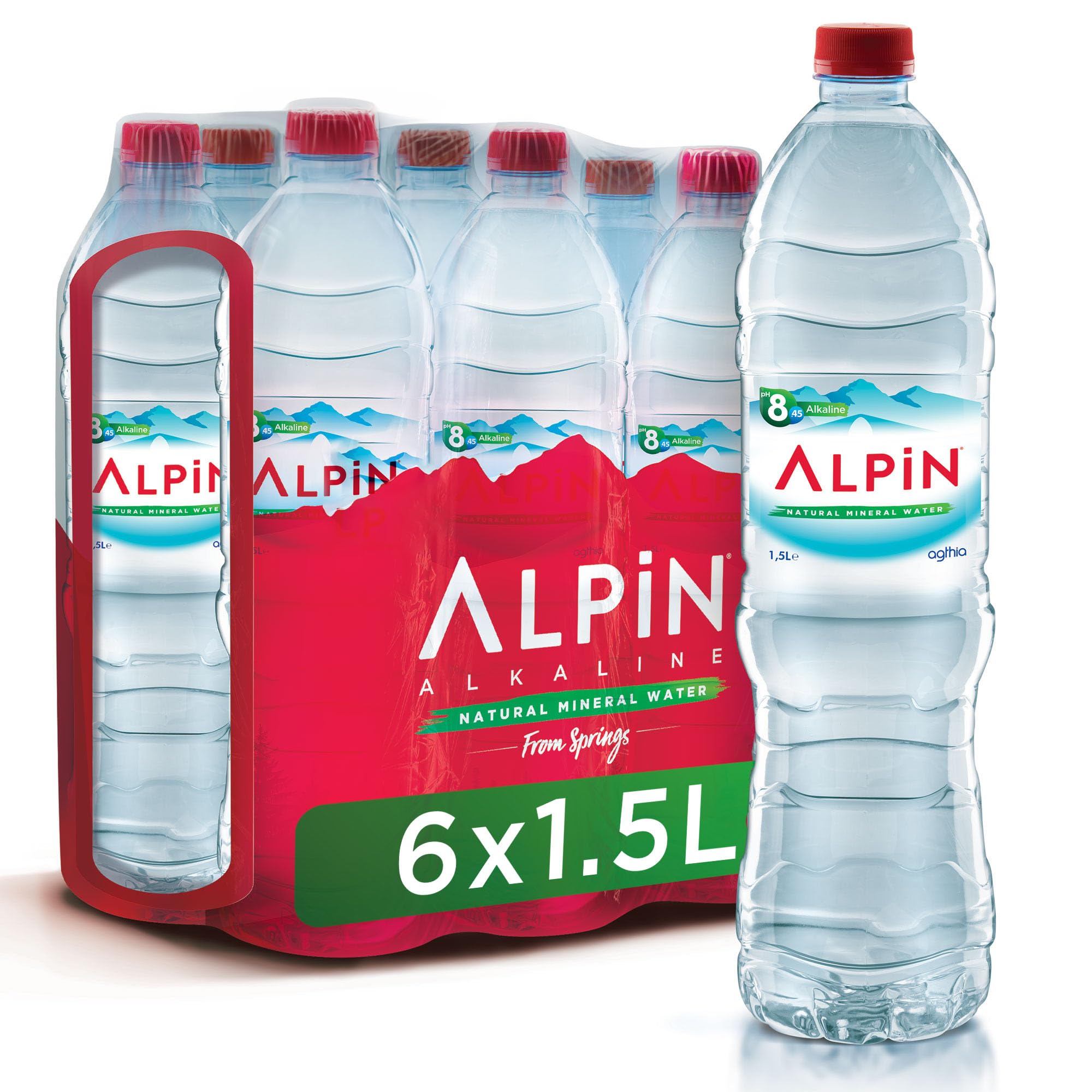 Alpin Alkaline Low Sodium Mineral Water, 1.5 Litre (Pack Of 6)