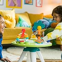 Vista 10 de Bright Starts Around We Go - Andador para bebés 2 en 1, centro de actividades y mesa Discovery, Tropic Cool, a partir de 6 meses