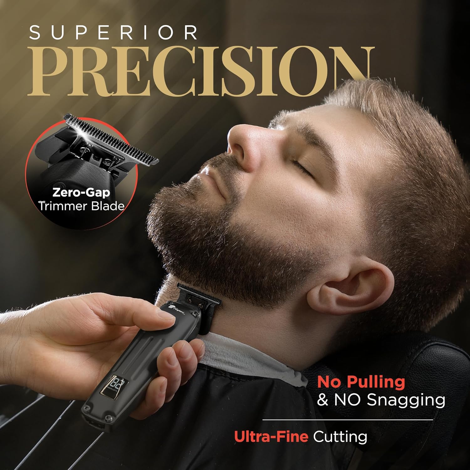 Fagaci Professional Hair Clippers for Men with Superior Precision, Brushless Motor Barber Clippers and Trimmers Set, 5X Longer Sharpness Hair Cutting Kit, Mens Haircut Cordless Clipper for Barber - Image 5