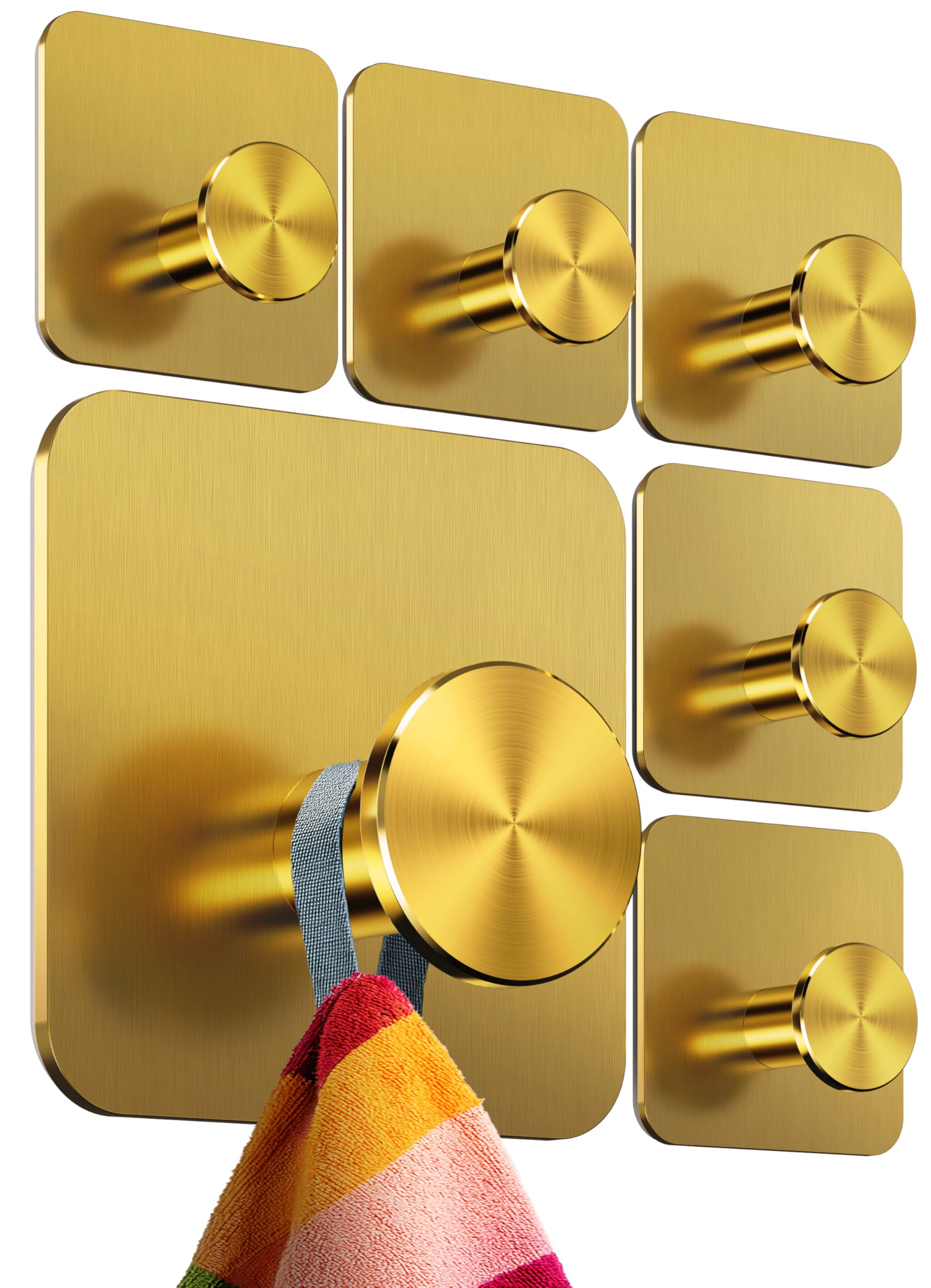 4smile Lot De 4 Porte-serviettes Sans Perçage En Acier