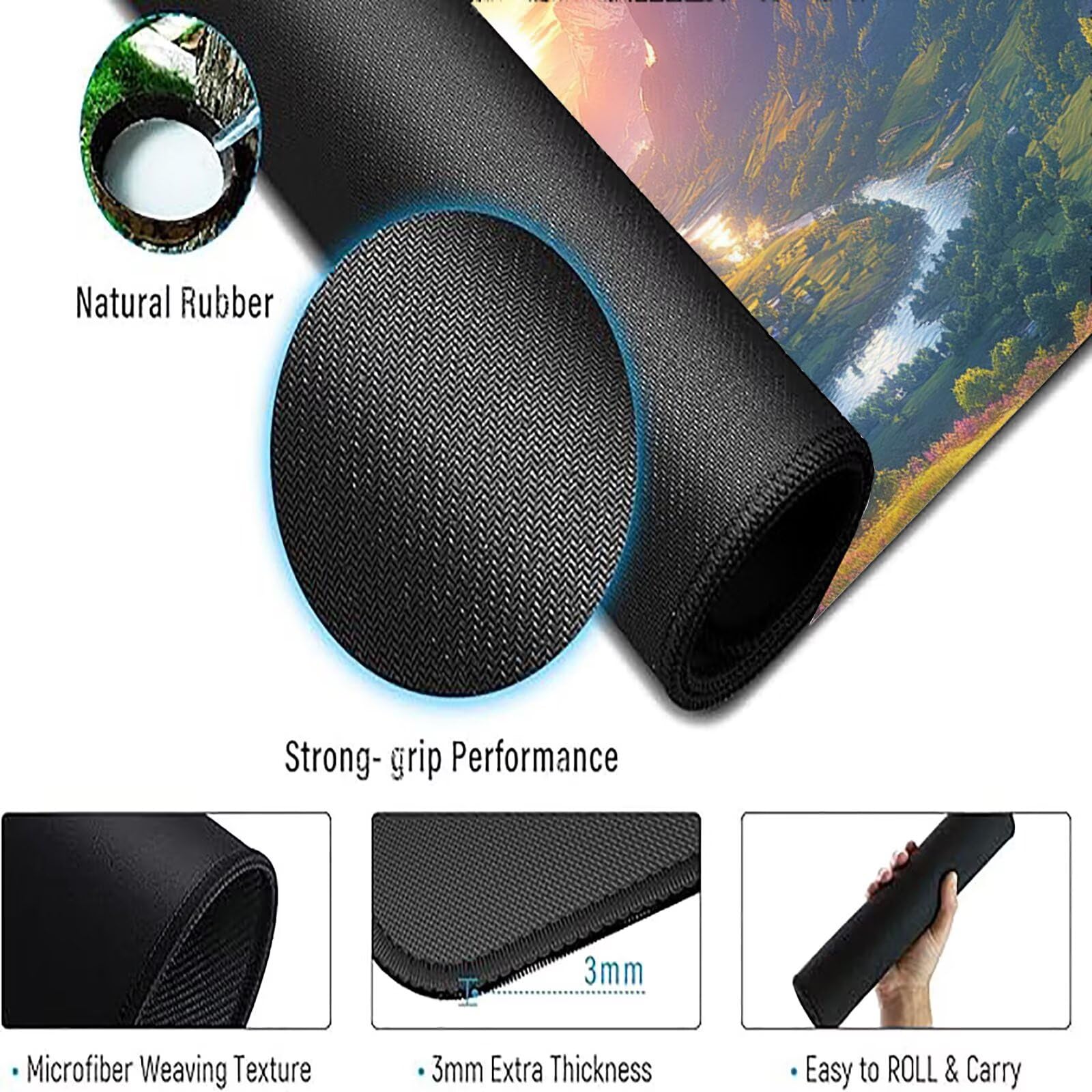 Podkładka pod mysz dla graczy szałwia zielona podkładka pod mysz XXL 1400 x 700 mm mata biurkowa podkładka pod mysz krajobrazową wodoodporna podkładka pod mysz do gier szyte krawędzie poprawia