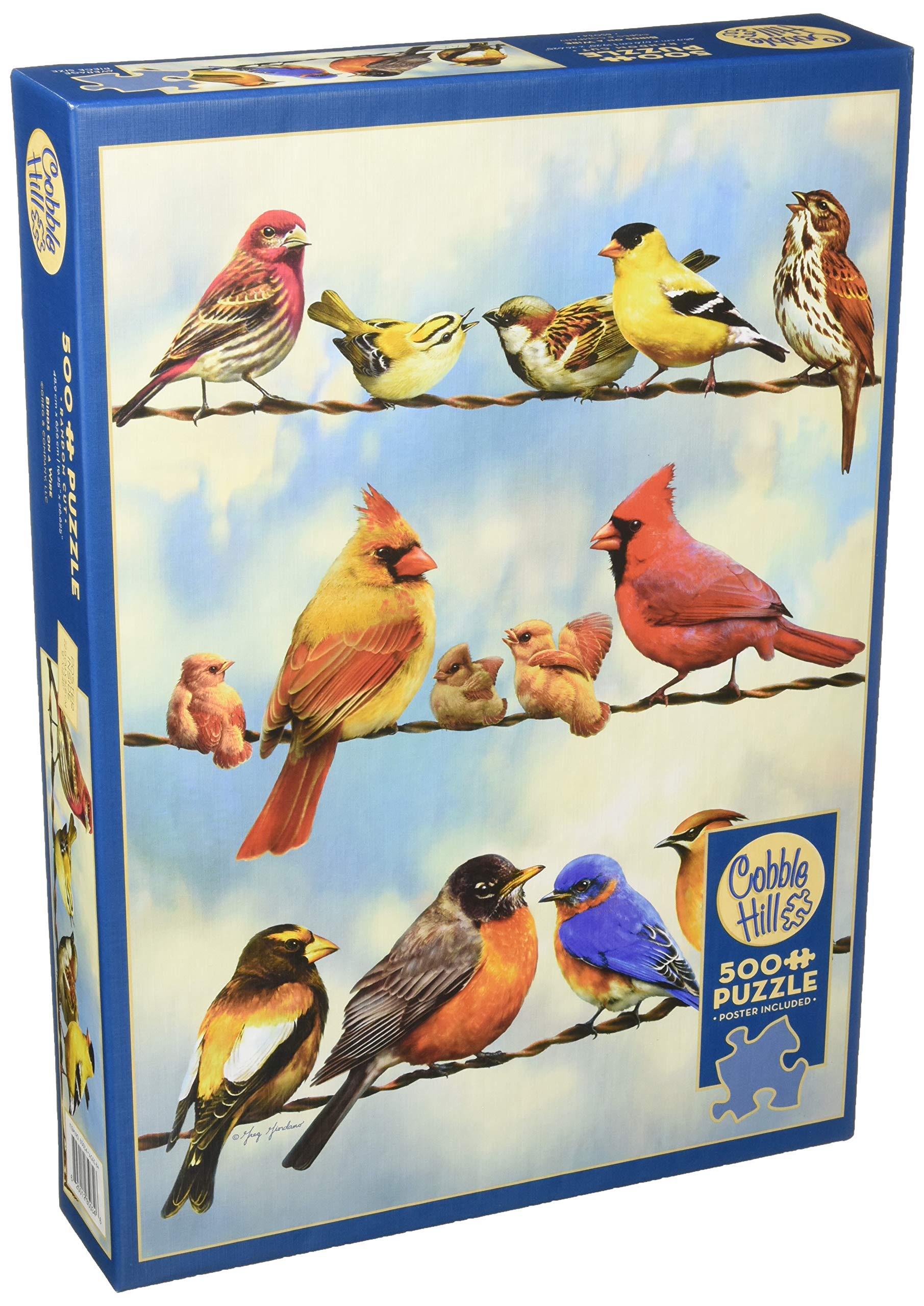 Cobblehill 85034 500 pc Birds on a Wire Puzzle, Various