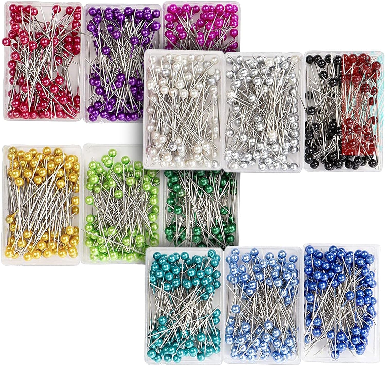 Sewing Pins 1200Piece Ball Head Pins, Straight Quilting Pins with