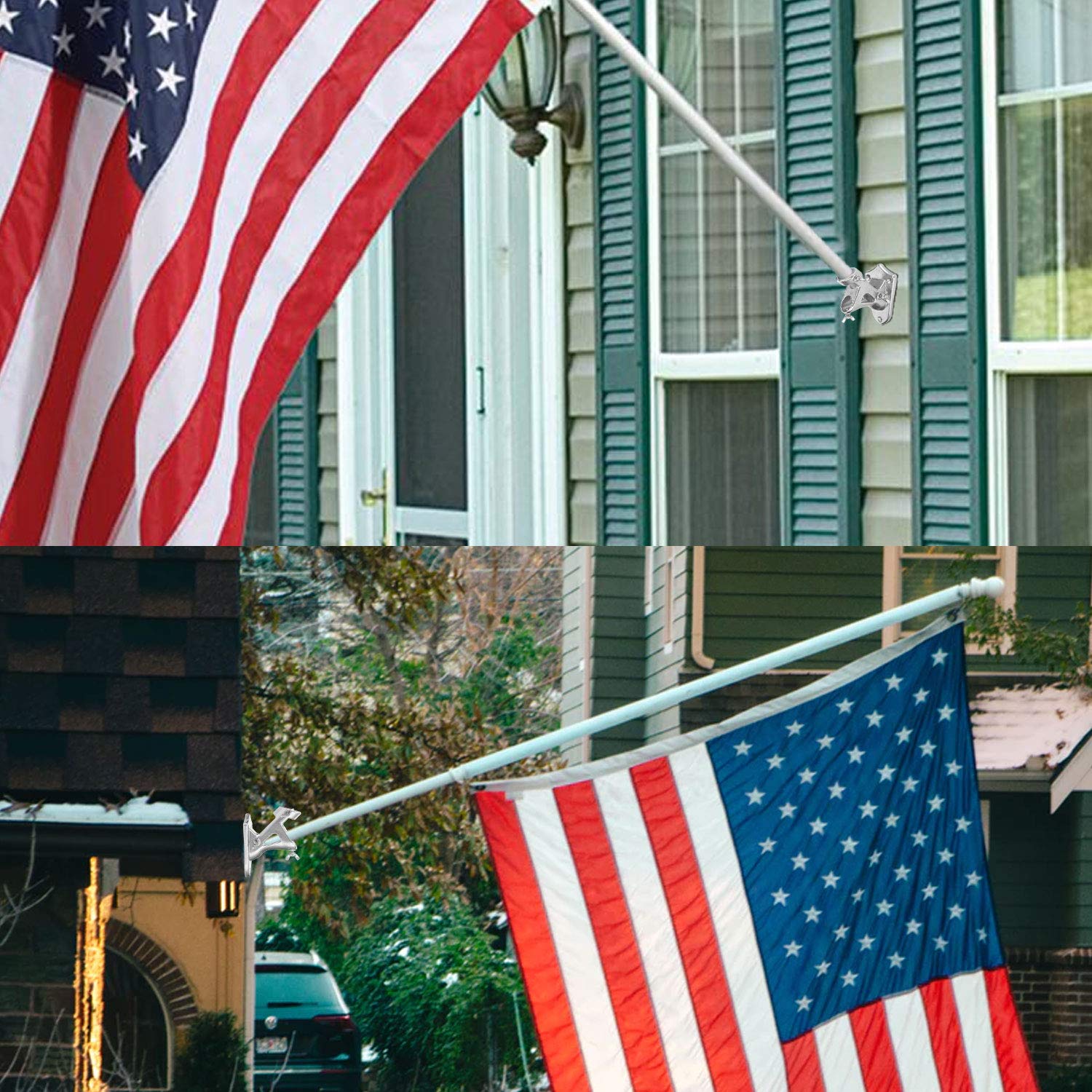 Buy LOMETY Stainless Steel Heavy Duty Flag Pole Holder，Wall Mount House