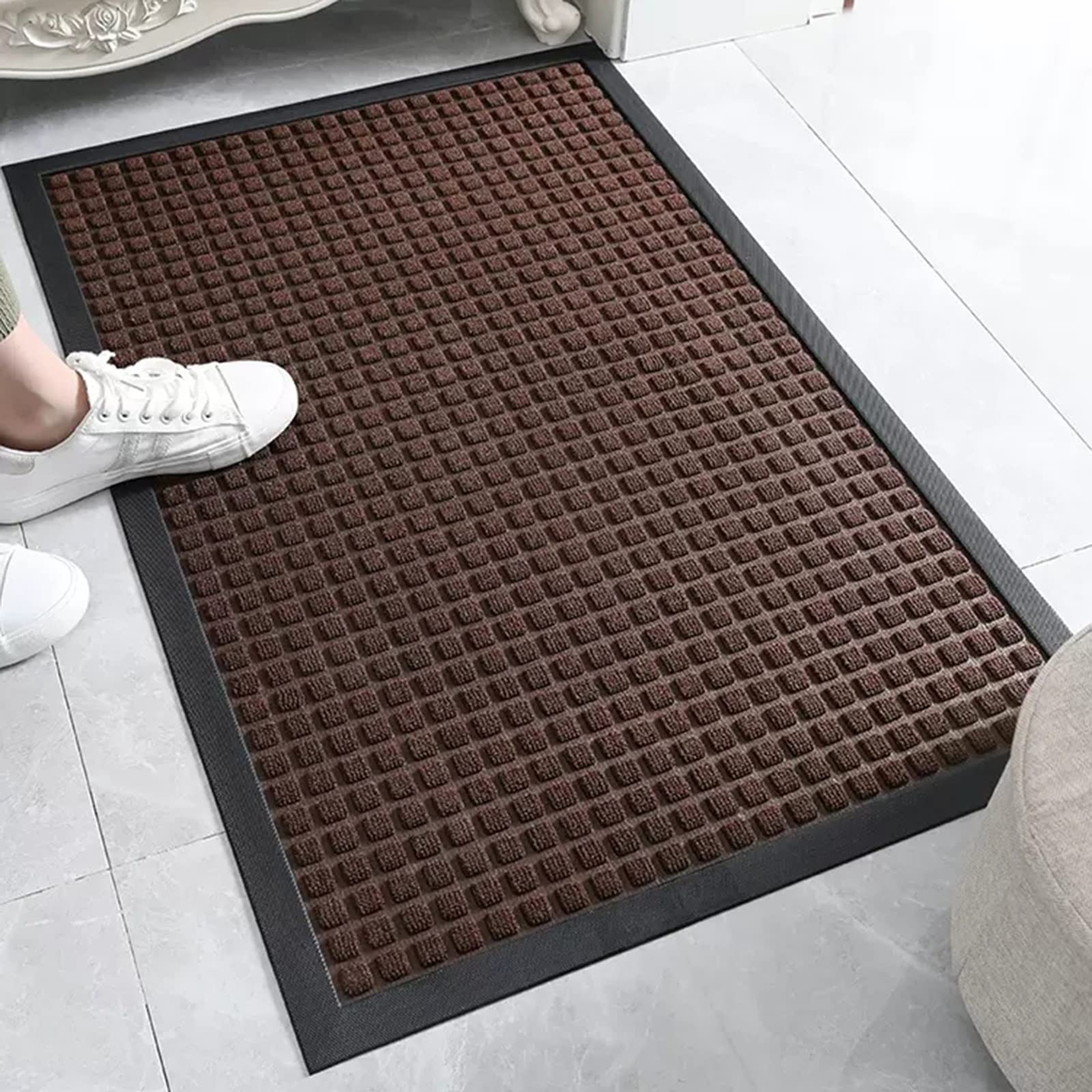 Alfombrilla para puerta de entrada, para entrada de casa, puerta trasera, zonas de mucho tráfico, atrapa la suciedad y el polvo, alfombrilla antideslizante para interior. ( Size : 90x150cm/35.4x59.1in