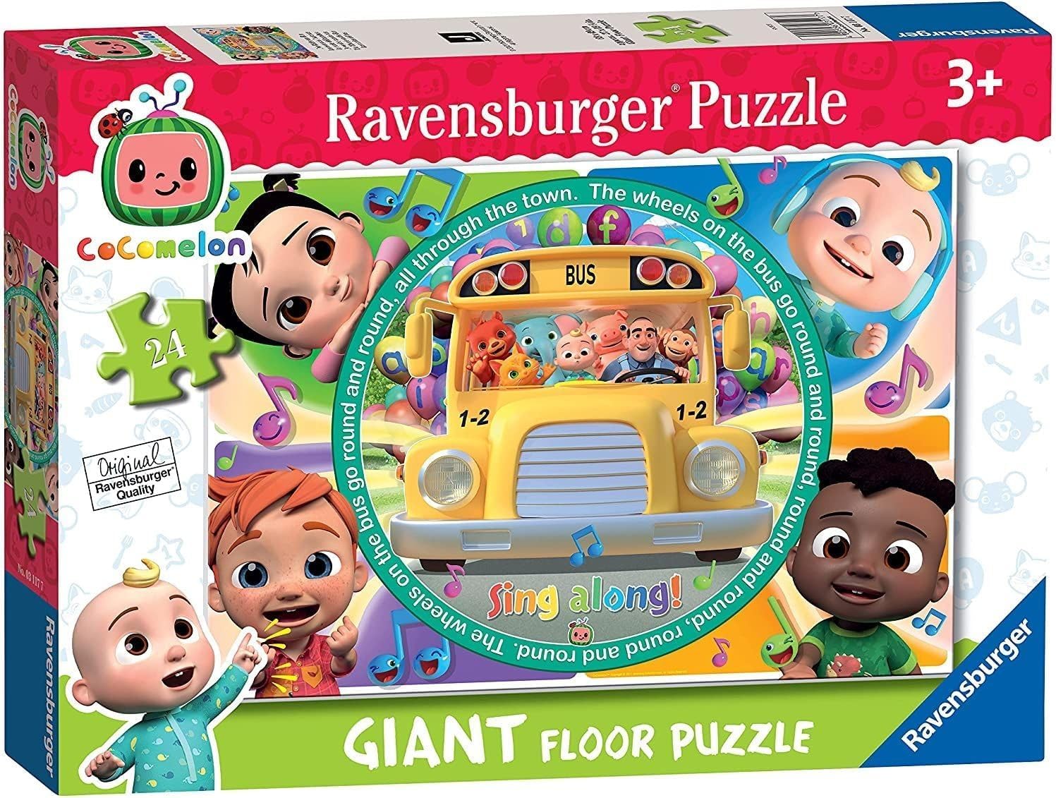 Ravensburger - Puzzle Cocomelon, Collezione Giant Pavimento, Idea Regalo per Bambini 3+ Anni, Gioco Educativo e Stimolante, 24 Pezzi Giganti, 70x50 cm