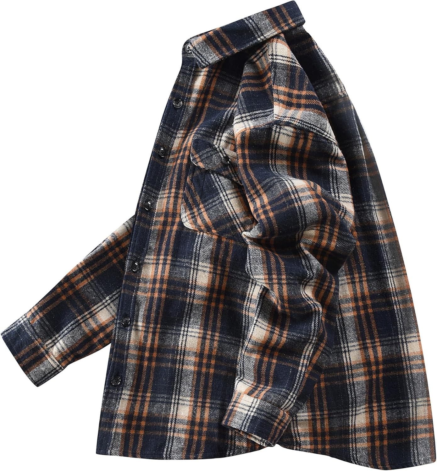 Men's Flannel Shirts Button Down Plaid Shirt Jacket for Men Flannel Shirt Jacket with Pockets - Image 4