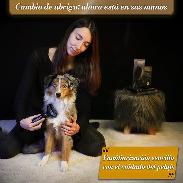 Foto 6 de 7 de BluePet Peine Perros y Gatos, Cepillo Pelo Largo, Quita Nudos y Subpelo
