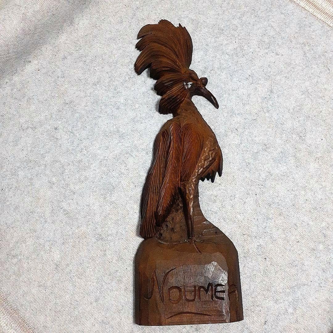 ニューカレドニア民族像オブジェ骨製骨彫インテリア置物