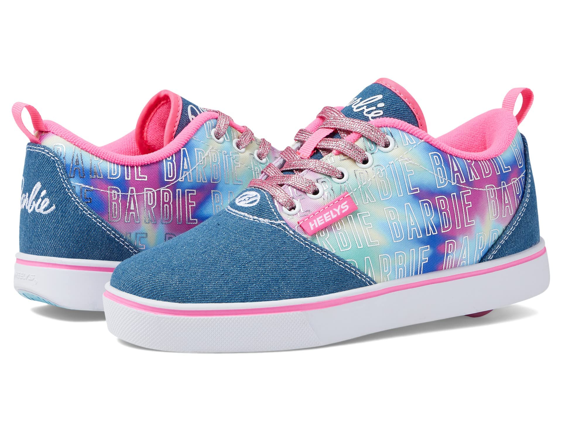 Heelys Girl's Pro 20 Barbie (Little Kid/Big Kid/Adult) Denim/Pink 4 Big Kid (Women's 5) M