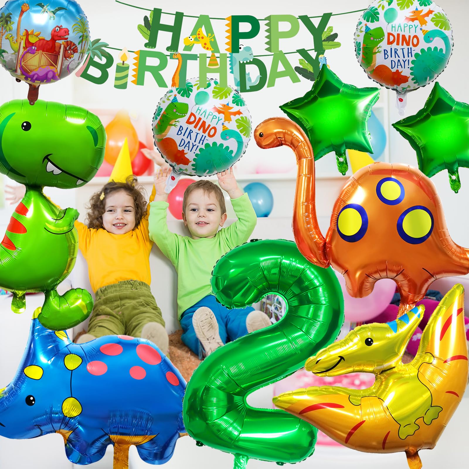 Palloncini Compleanno 4 Anni Verde 101 CM - Palloncino Numero 4
