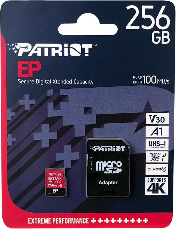 Patriot Memory microSD SDXC kártya Android telefonokhoz és tabletekhez 4K videóhoz - 256 GB