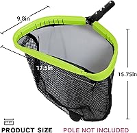 Vista 5 de Sepetrel Red de piscina, redes profesionales de skimmer de hojas de piscina para limpieza con bolsa grande de doble capa y resistente, marco