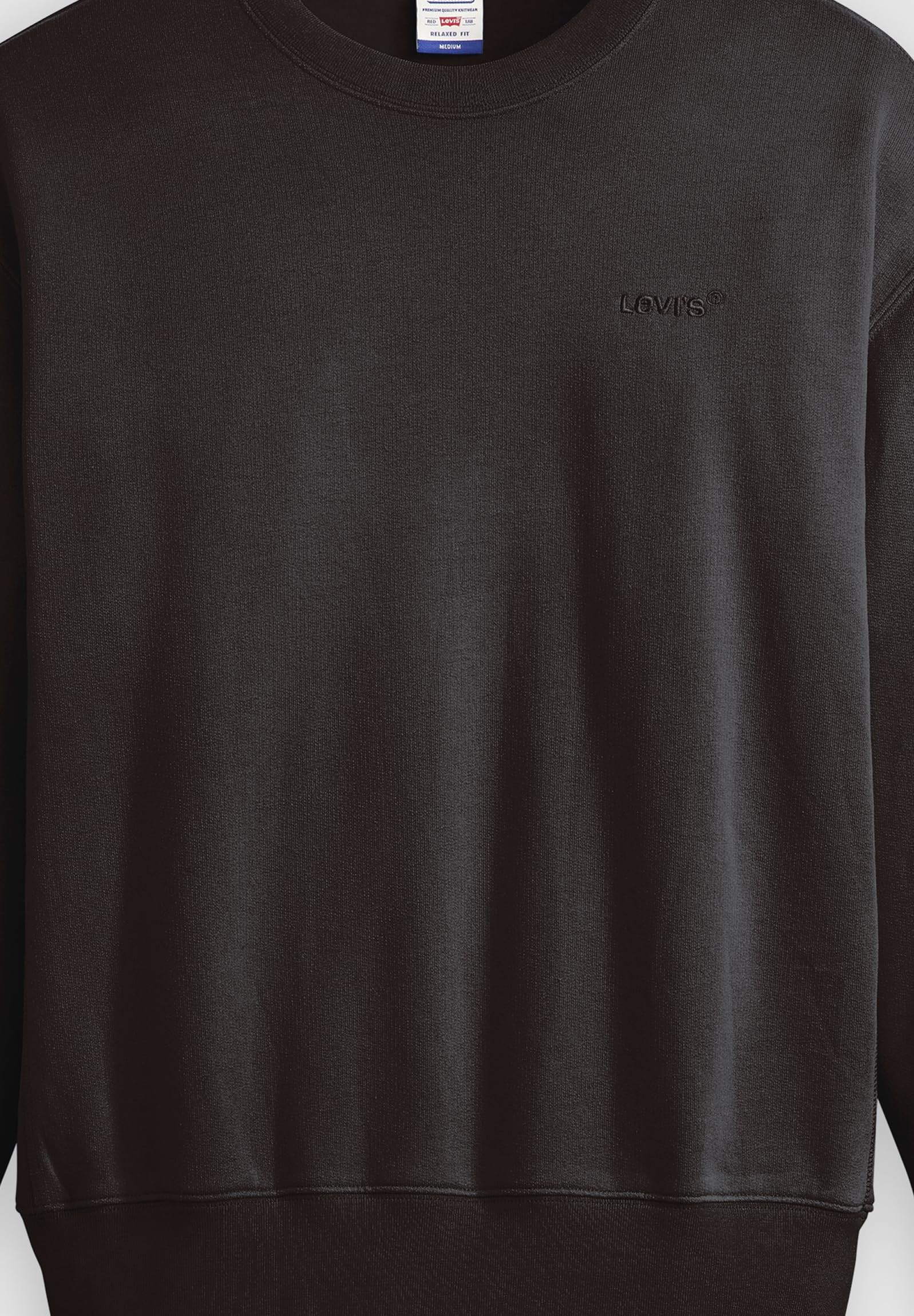 Levi's Authentic Crew bluza męska, Black Agate Garment Dye F Black Agate, M