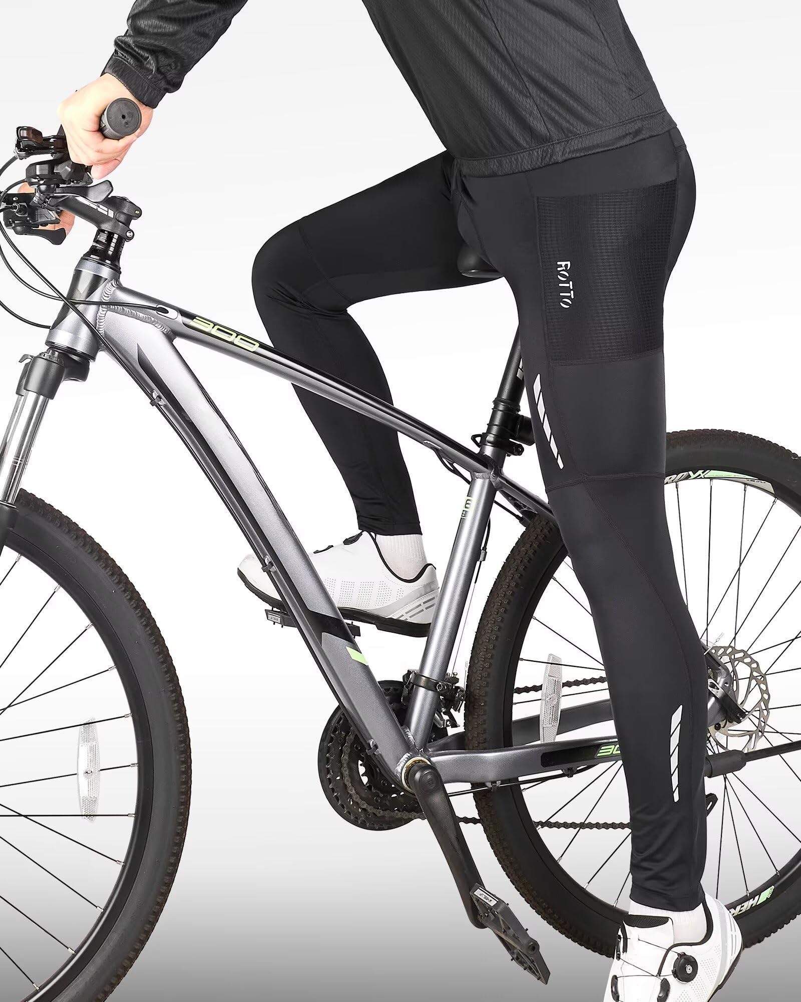 ROTTO Pantalons Cyclisme Homme Hiver Bicyclette Collants Coussin Silicone 3D