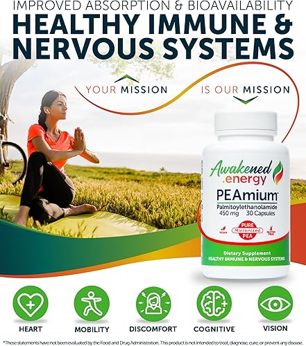 Miniatura 2 de Palmitoiletanolamida 450 mg Comfort Mobility Nerves Apoyo cognitivo e inmunológico - Micronizado de alta absorción - Guisante totalmente natural -