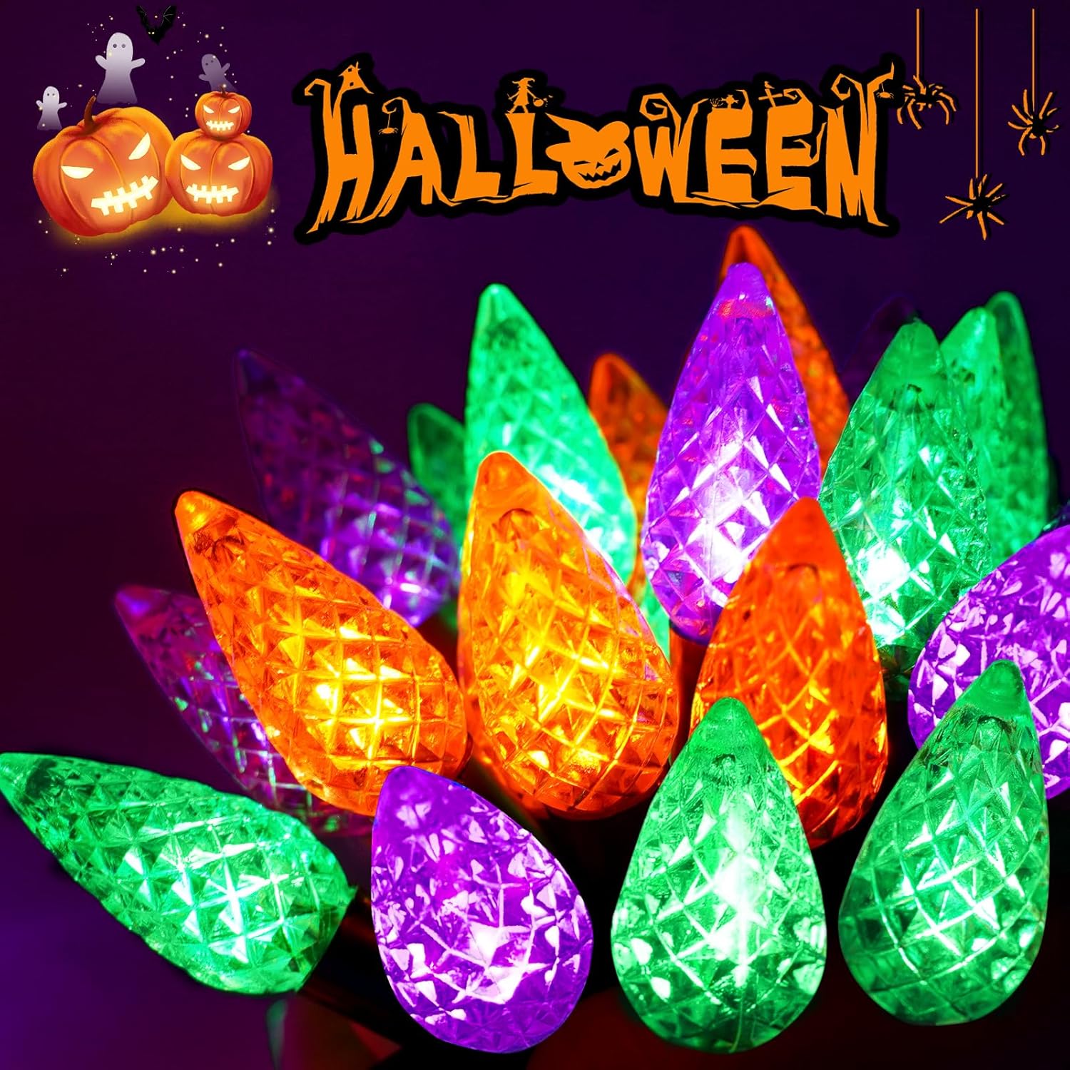 240 LED C6 Halloween String Lights, 78ft, 13 modes
