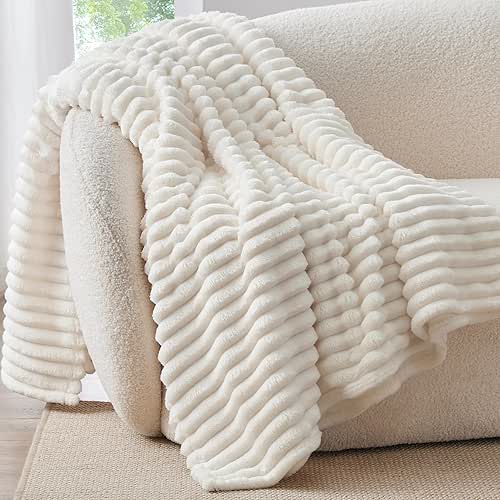 BEDELITE Fleece Throw Blanket for Couch - 300GSM Soft &