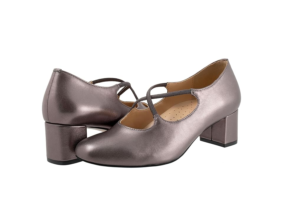 Trotters Demi (Pewter) High Heels INTERNATIONAL SHIPPING