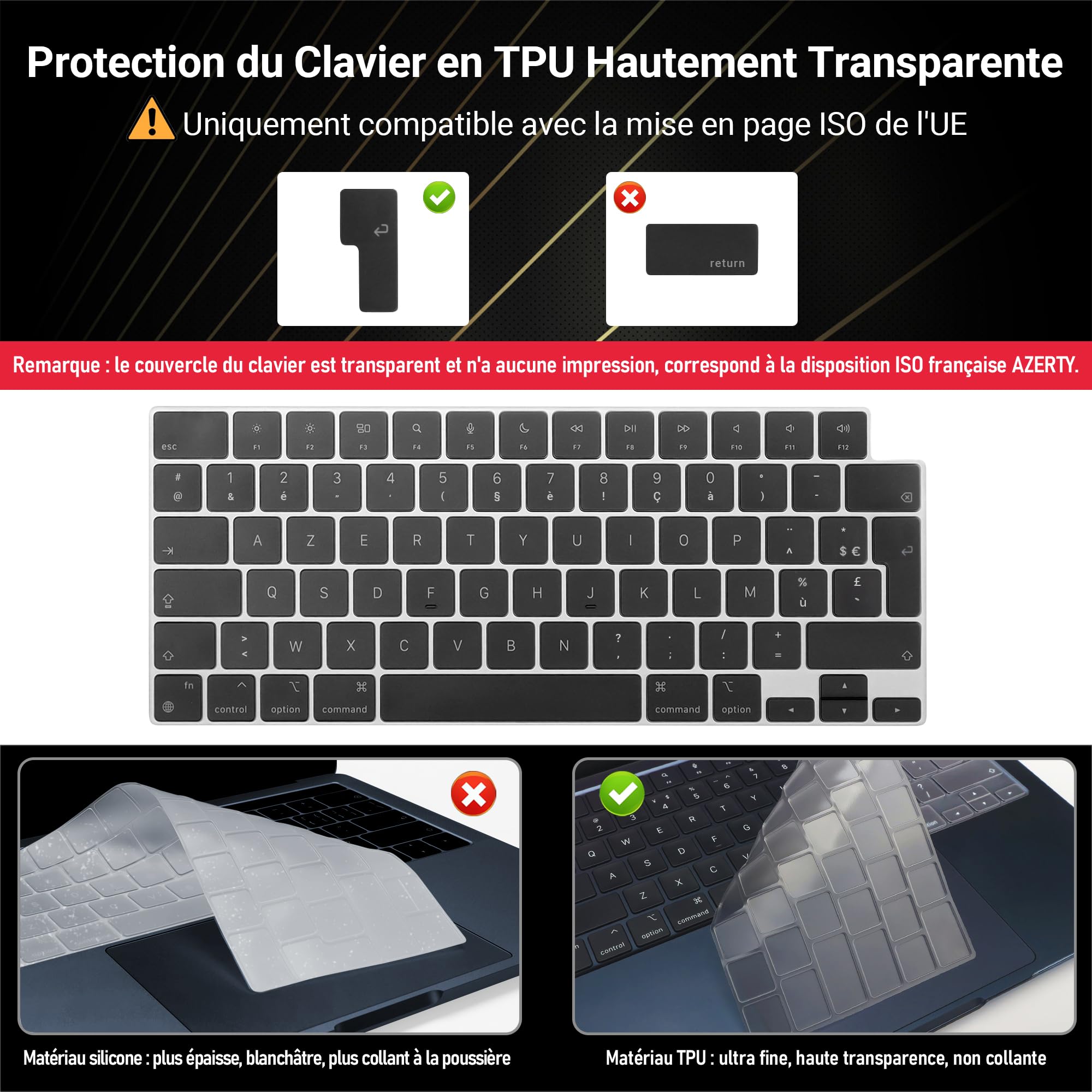 TECOOL Coque Ultrafine MacBook Air 15 Pouces M5 M4 M3 M2 2023-2026 A3448 A3241 A3114 A2941, Anti-Traces Plastique Givré, Bleu Minuit