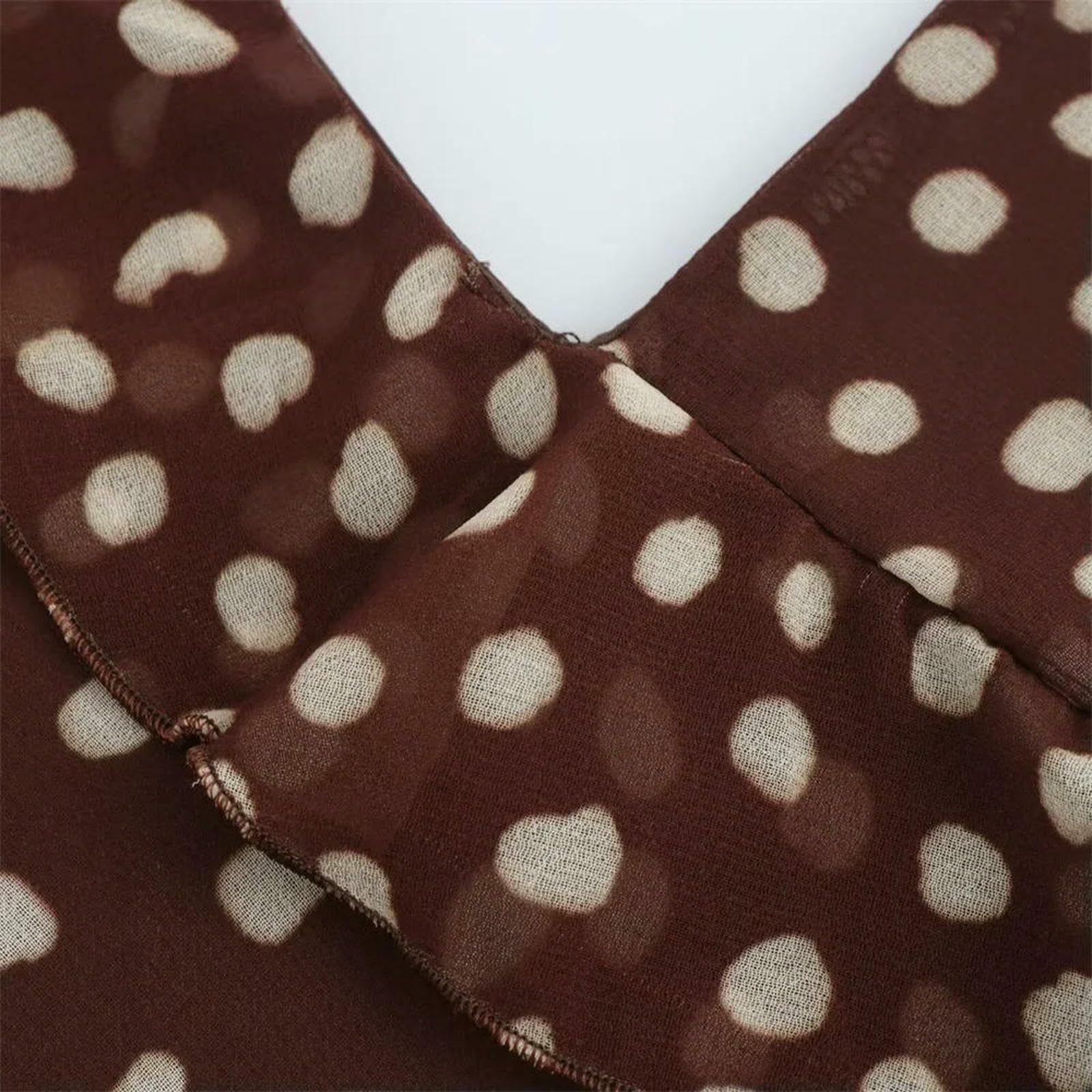 Abito Donna Invernale Abbigliamento da Donna Abito A Pois Decorativo A Strati di Temperamento Dolce E alla Moda-Multi-m