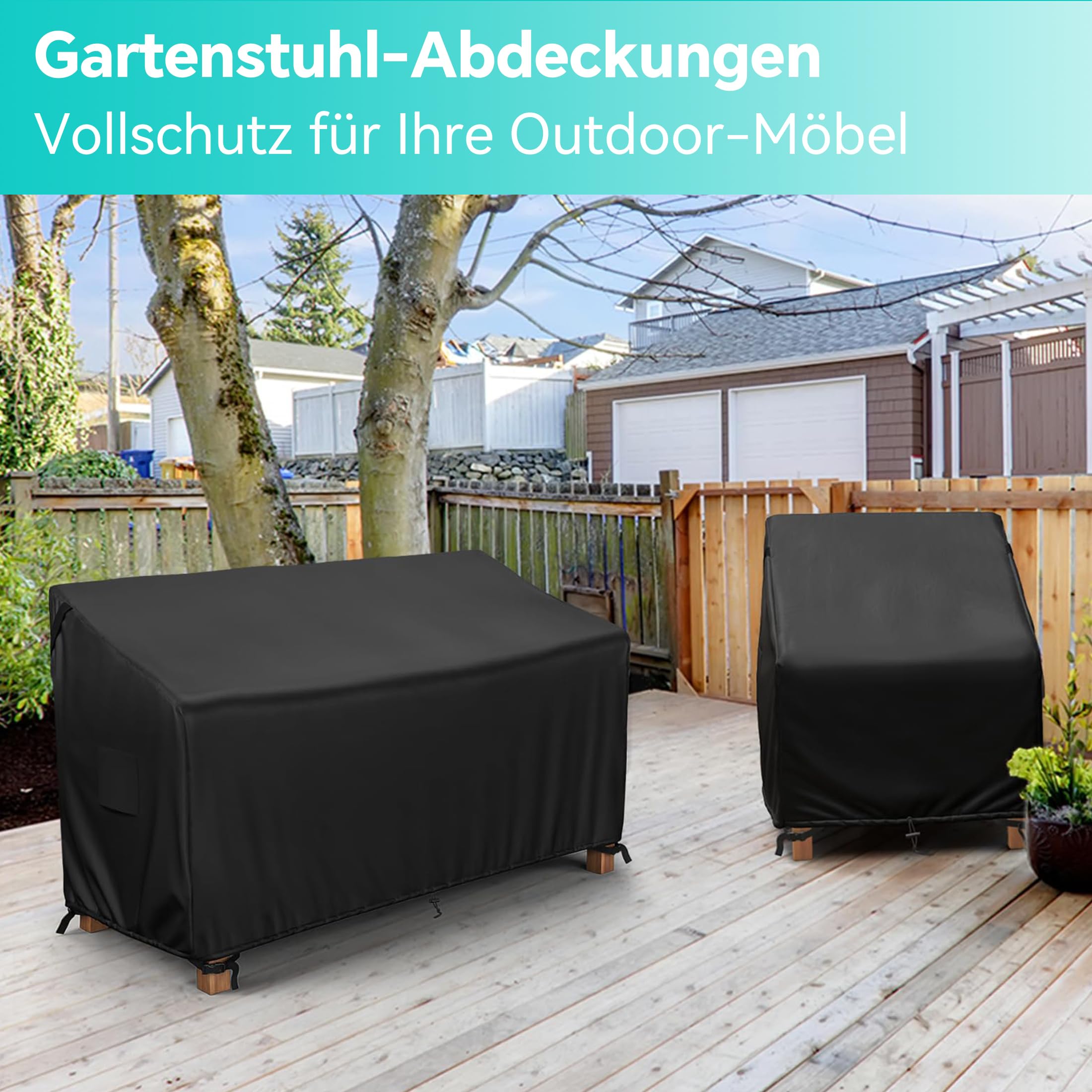Copertura per Panca da Giardino 2 Posti Impermeabile Tessuto Oxford 600D Antivento Anti UV e Resistente agli Strappi Protezione Pioggia Sole 134 x 66 x 63/89 cm
