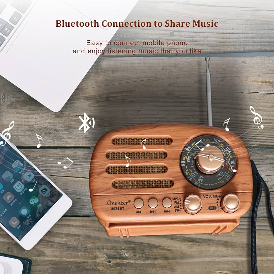 Amazon.com: Oncheer Portable Vintage Decor Radio, Retro