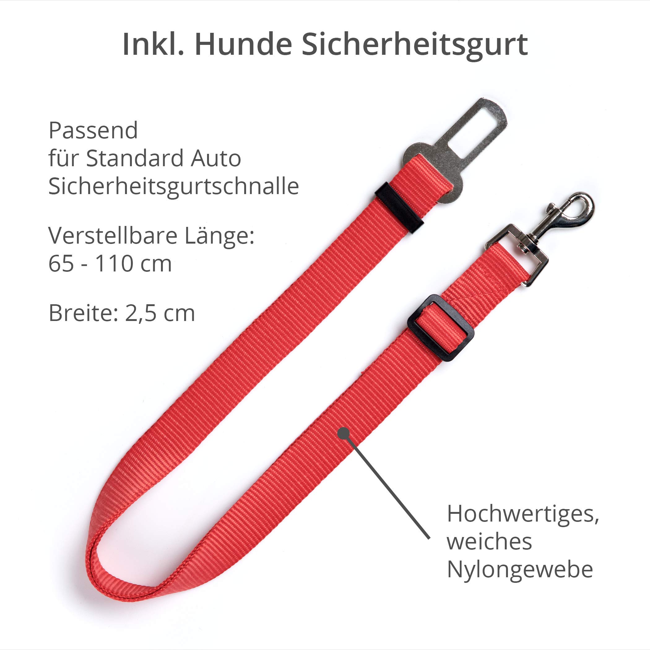 Pointer Hondendeken Voor Achterbank – Wasbaar Op 95°C, Waterafstotend, Geurvrij, Incl. Veiligheidsgordel Voor De Hond
