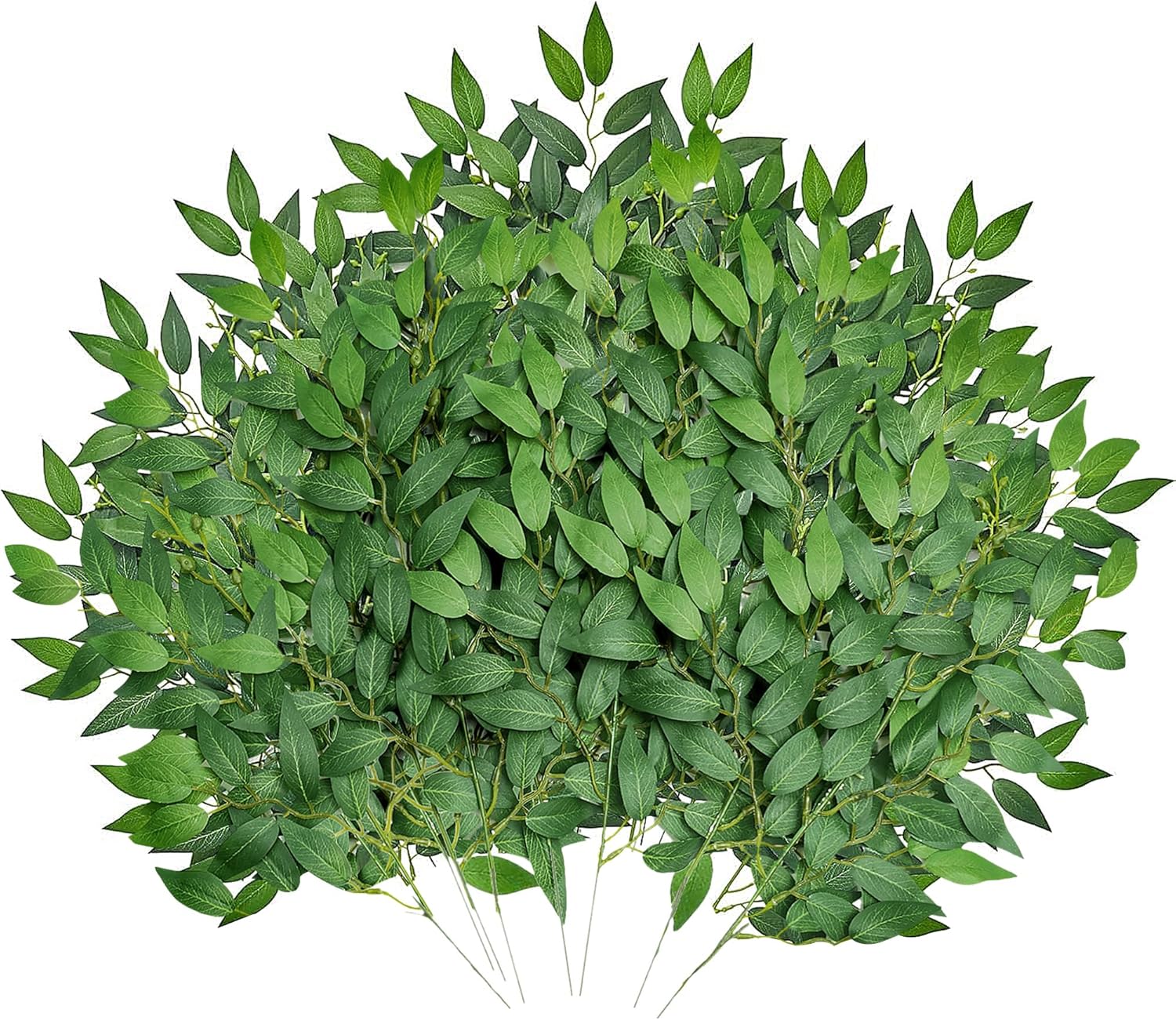 20Pcs Italian Ruscus Greenery, 23" Artificial Silk Stems Garland w/Green Leaf Vines Bendable Faux Hanging Plants Spray for DIY Wedding Arch Bouquet Table Centerpieces Vase Filler and Home Indoor Decor