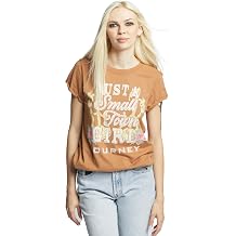RECYCLED KARMA Journey Just A Small Town Girl Fitted Graphic Tee