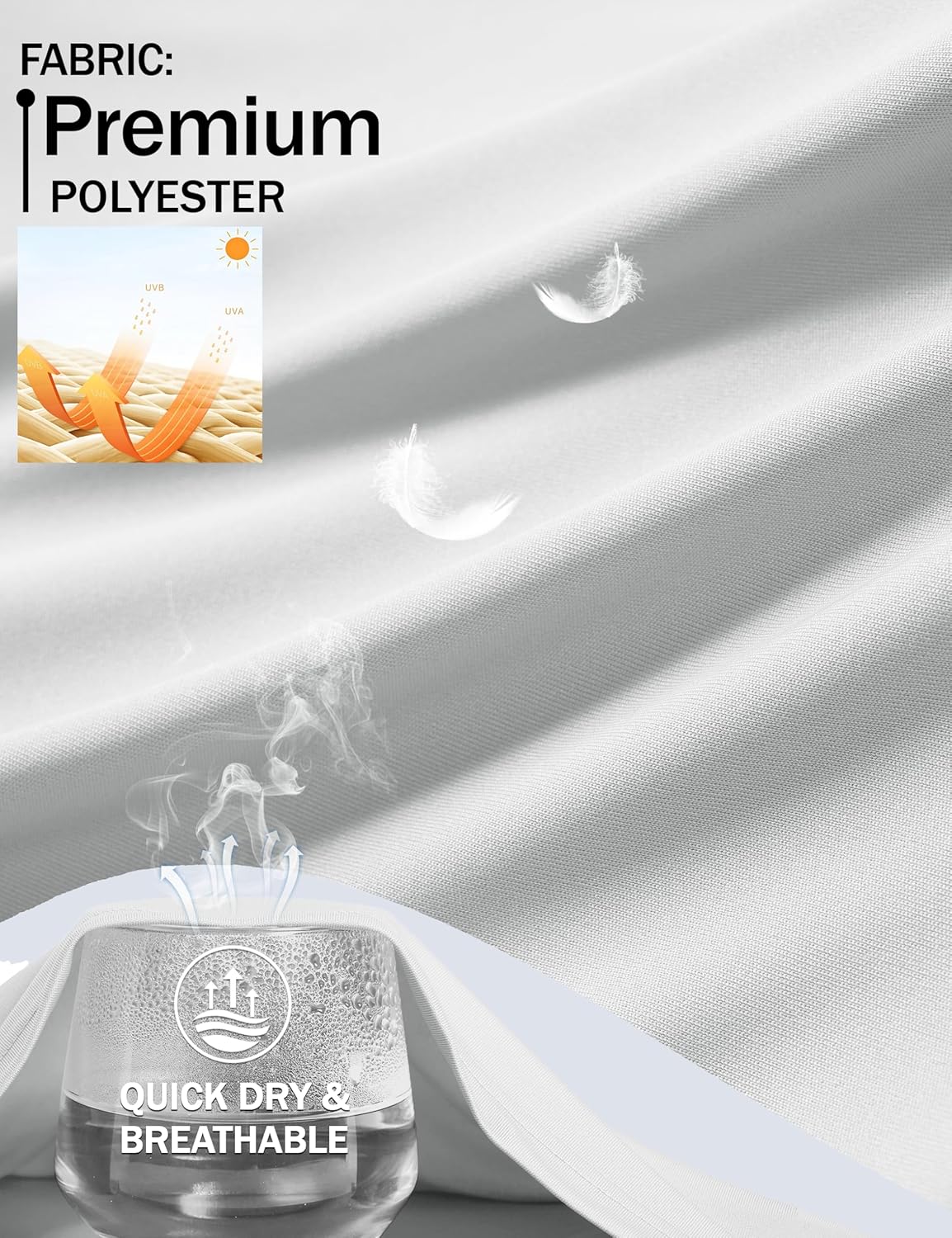 KINSWT Men's Sun Protection Shirts UPF 50+ Long Sleeve Swim Shirts UV SPF Quick Dry Lightweight Rash Guard - Image 4