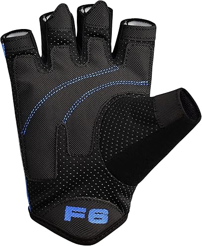 Miniatura 8 de RDX Guantes de levantamiento de pesas para gimnasio, entrenamiento de fitness, palma acolchada antideslizante, equipo de entrenamiento de fuerza