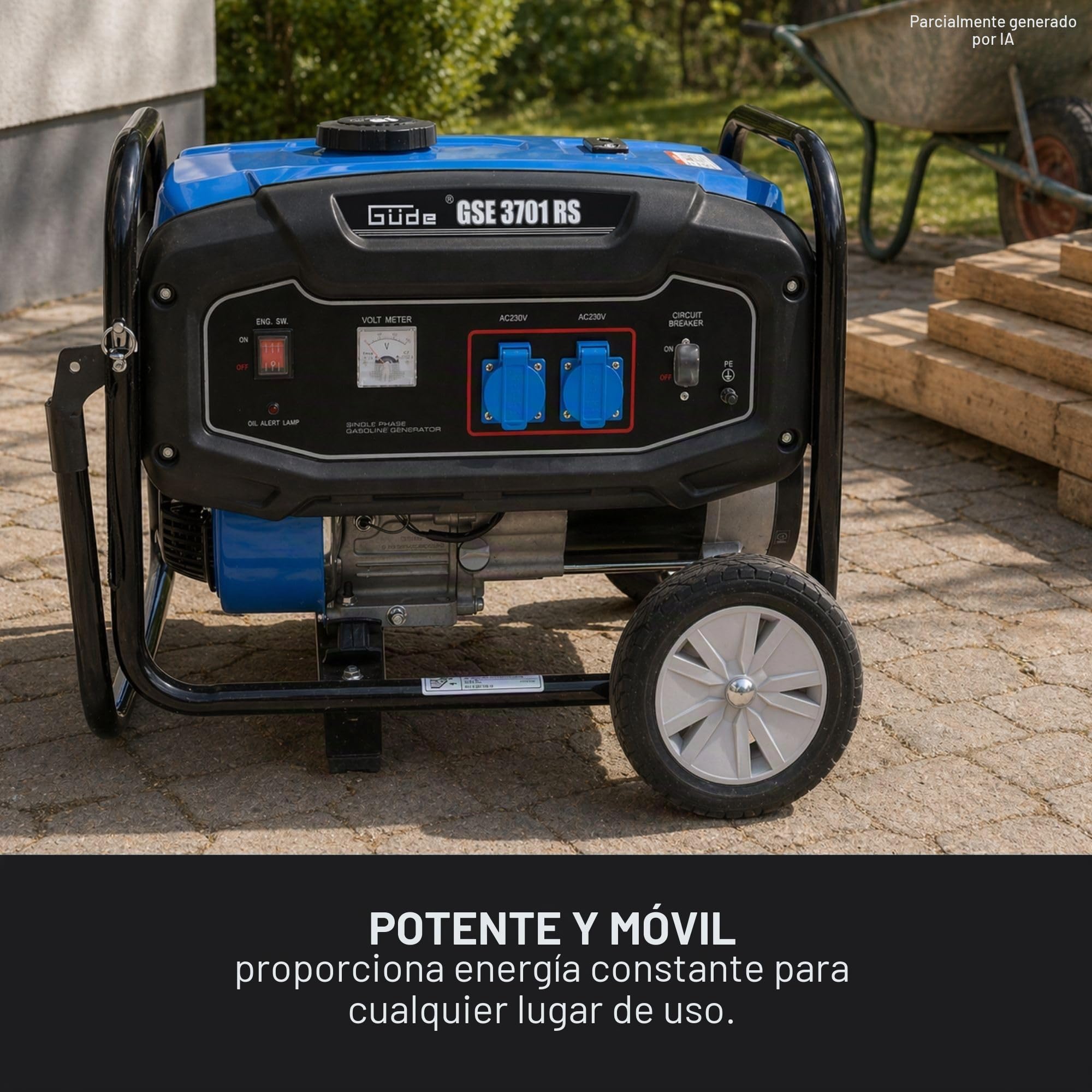 Güde Generador de corriente de gasolina GSE 3701 RS, Generadores Electricos