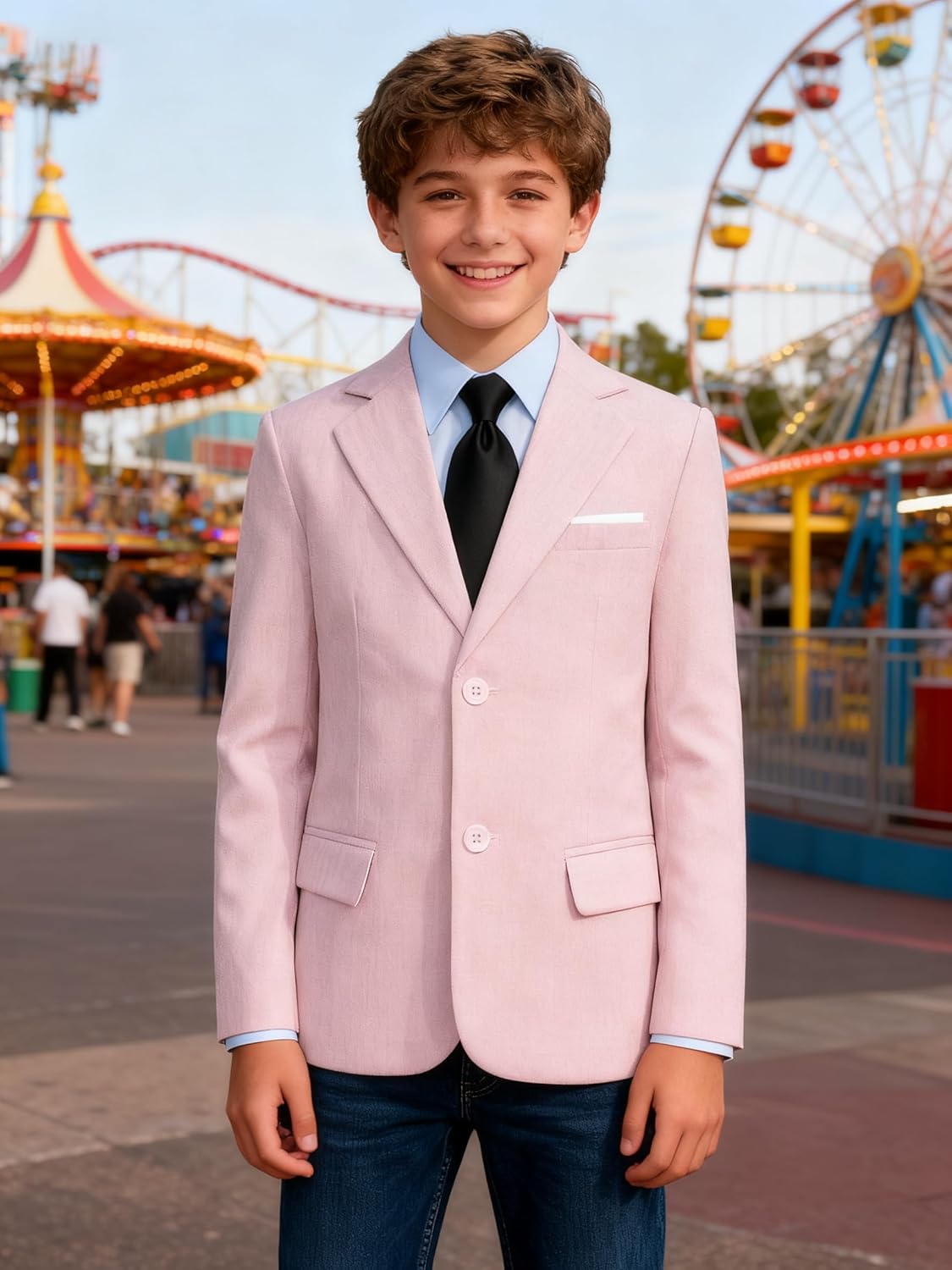 Blazer for Boys Suit Jackets Casual 2 Buttons Boy Sport Coat Kids Blazer for Boys Formal Jacket for School - Image 7