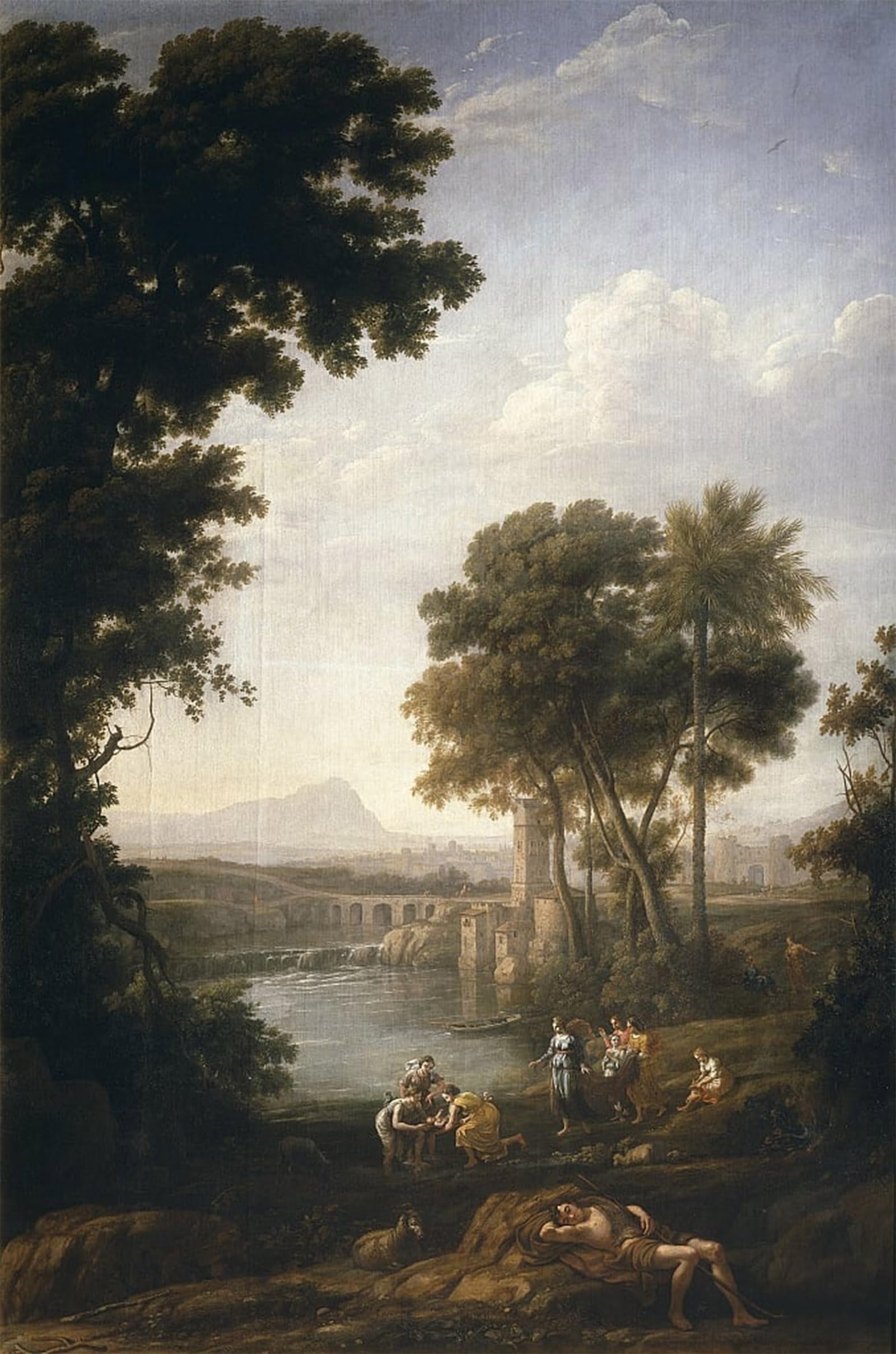 Tableau d'art abstrait la Découverte de Moïse Claude Lorrain - 5