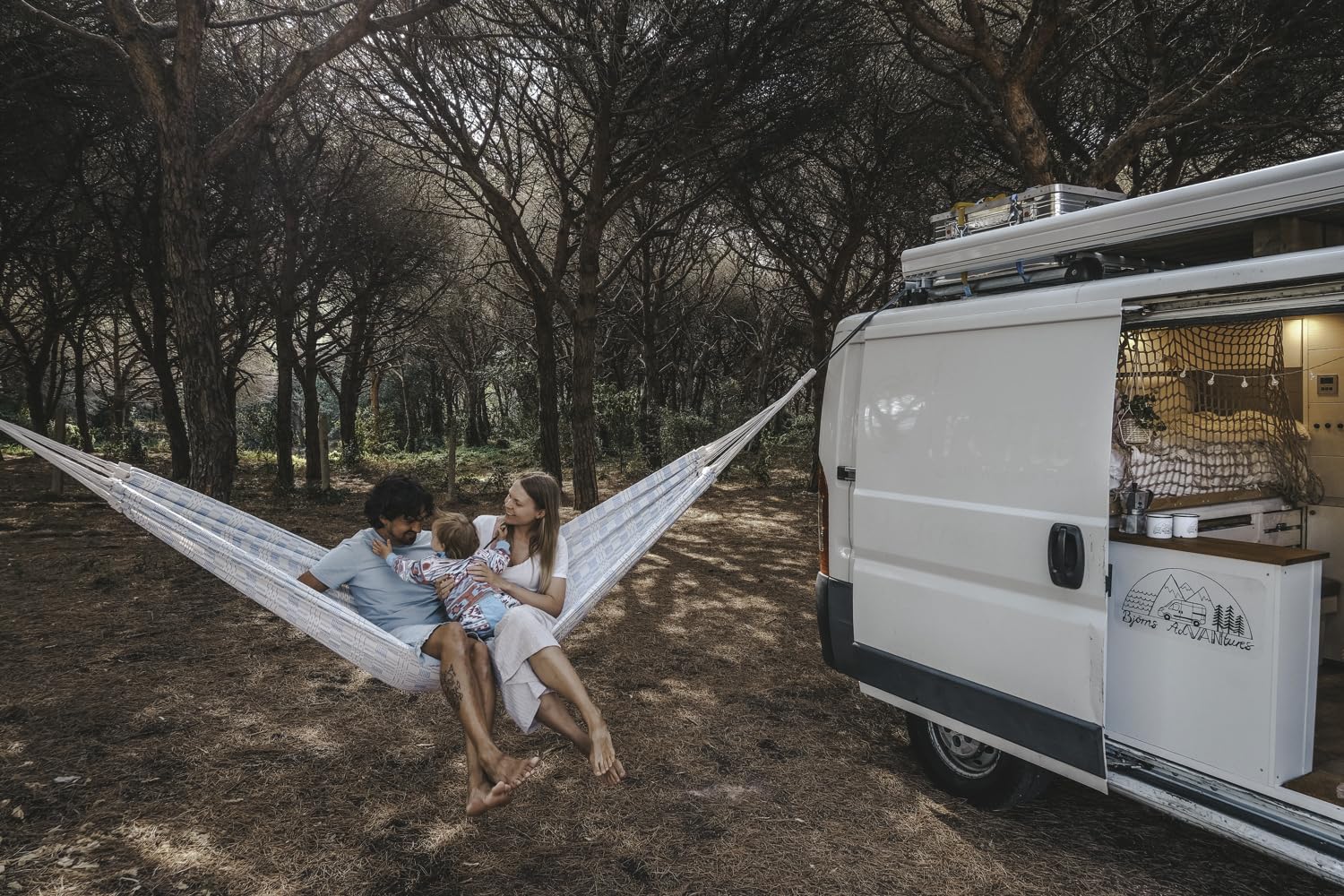 AMAZONAS Hamaca XXL Carioca Azul Jacquard Superficie de Descanso 250 x 175 cm para 2 Personas de hasta 200 kg en Color Azul Natural de algodón Reciclado Suave Muy Estable Aspecto Noble Tejido a Mano