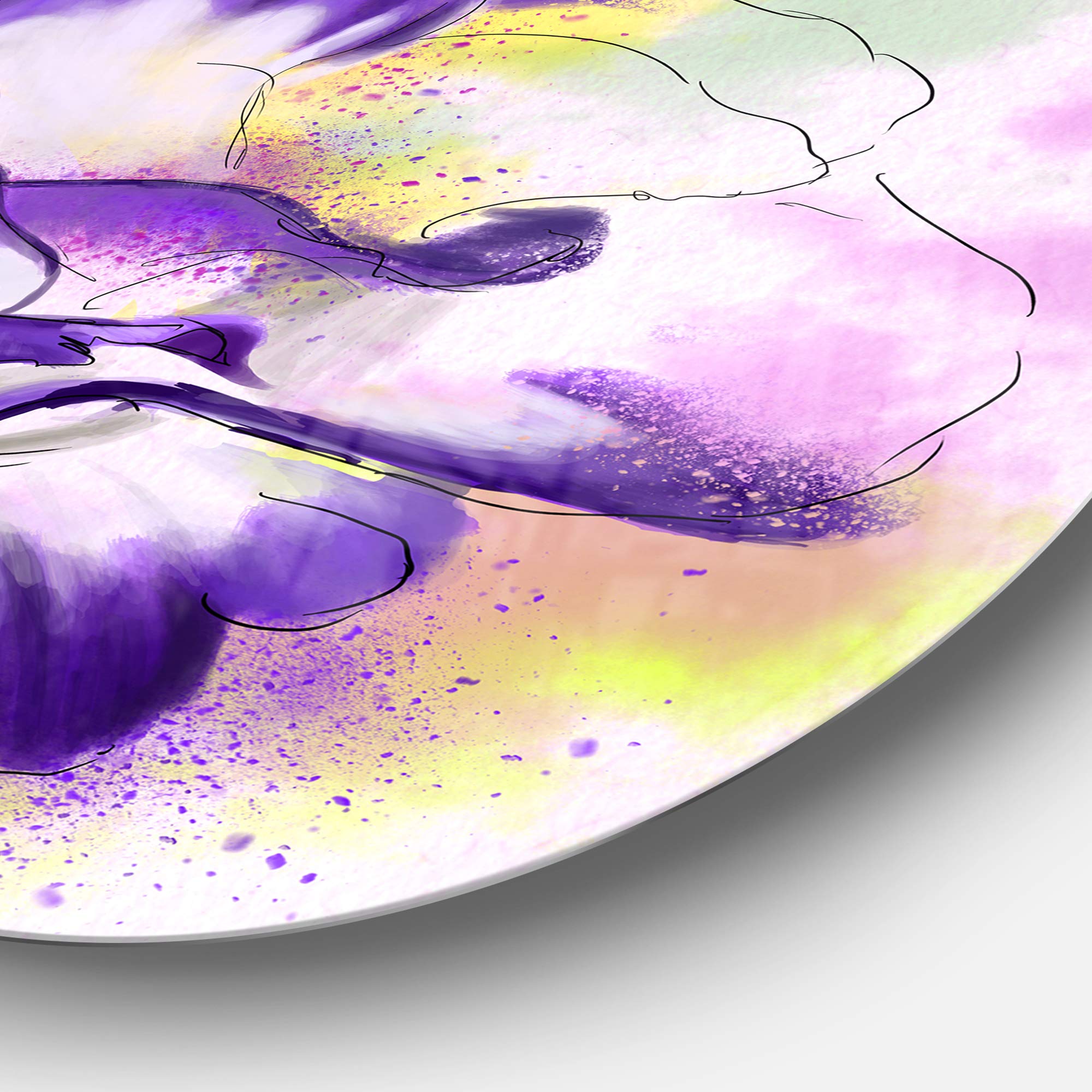 Amazon｜Designart MT13738 C11 抽象ブルーフラワー 水彩画フローラル