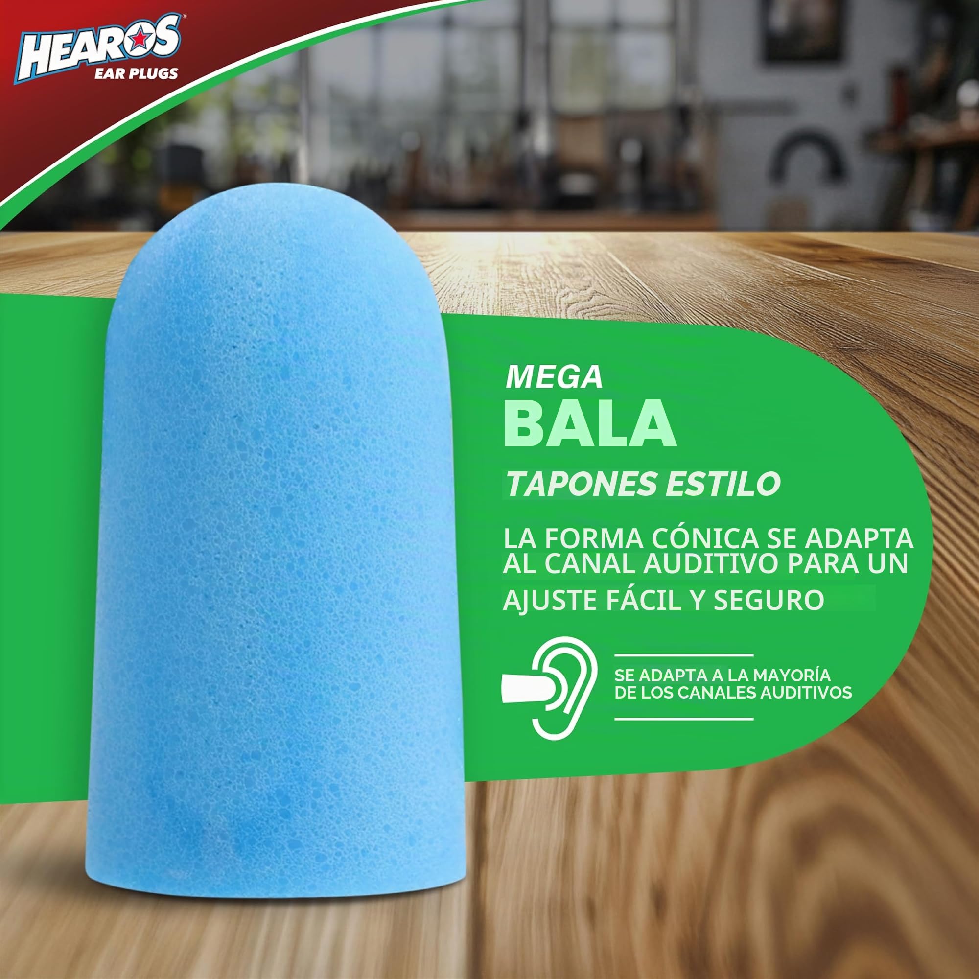 HEAROS Xtreme tapones de espuma para los oídos, 33dB NRR tapones para los oídos, 100 pares, espuma tapones para los oídos reducción de ruido y protección auditiva