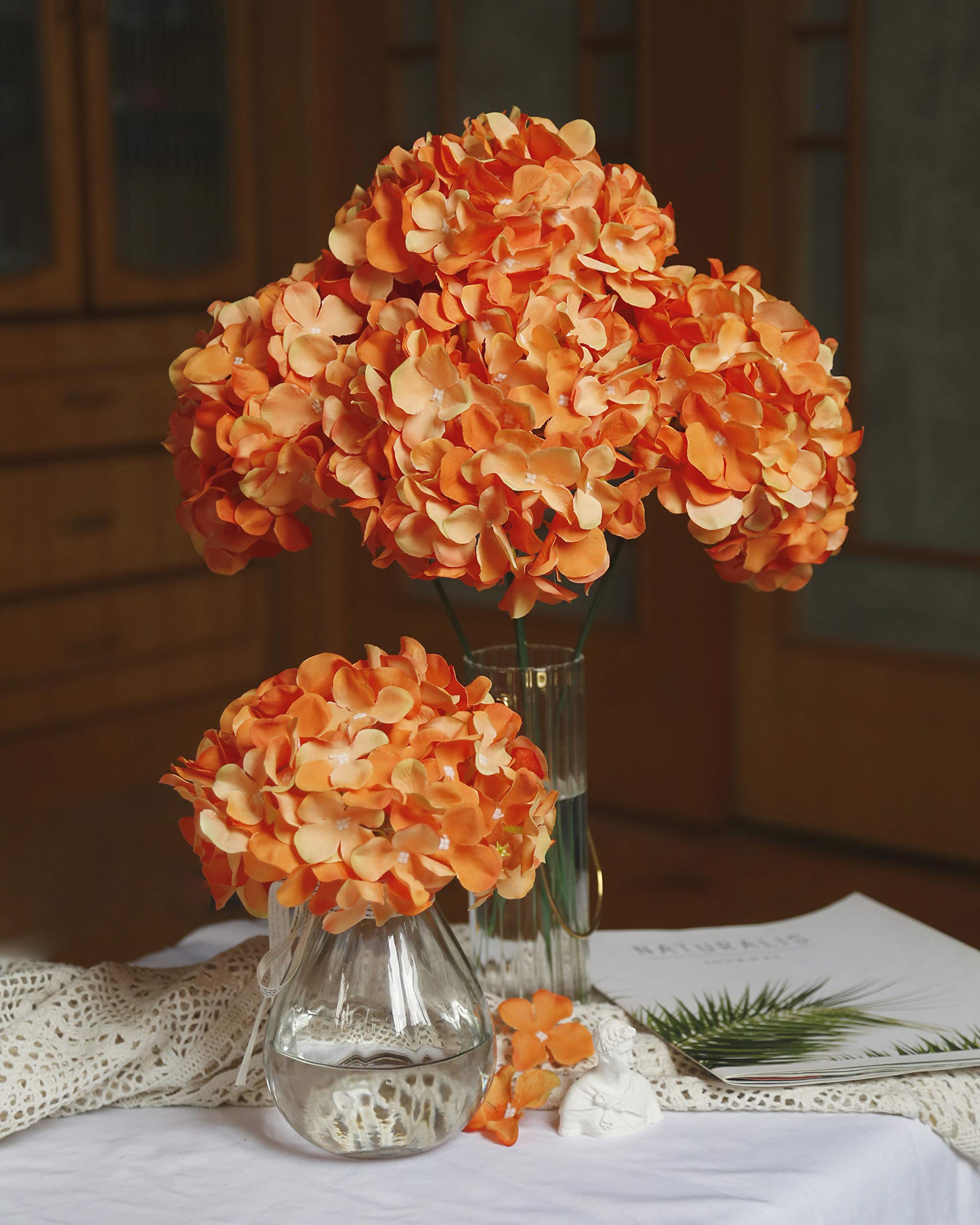 Fiori Artificiali Ortensie In Seta - Confezione Da 6 Pezzi Con Stelo, Perfetti Per Centrotavola E Decorazioni - Foto 13