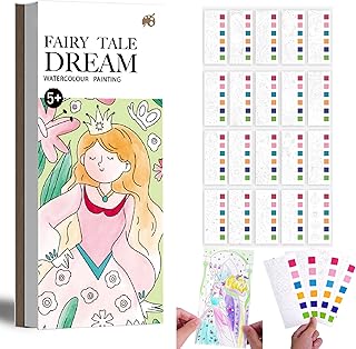 Pocket Watercolor Painting Book, Pocket Watercolor Book, Watercolor Painting Book for Kids, Travel Pocket Watercolor Book Set with Paint and Paint Brush