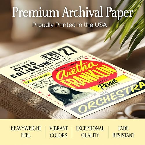 Miniatura 3 de Póster de concierto vintage de Soul Music Legend de 11 x 14 pulgadas, arte de pared de Soul Music Queen Culture Black Culture - R&B Motown African