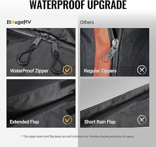 Miniatura 4 de BougeRV Bolsa de transporte de carga con cerradura, impermeable, carcasa suave, de 20 pies cúbicos (59 pulgadas, 24 pulgadas, 24 pulgadas), bolsa de