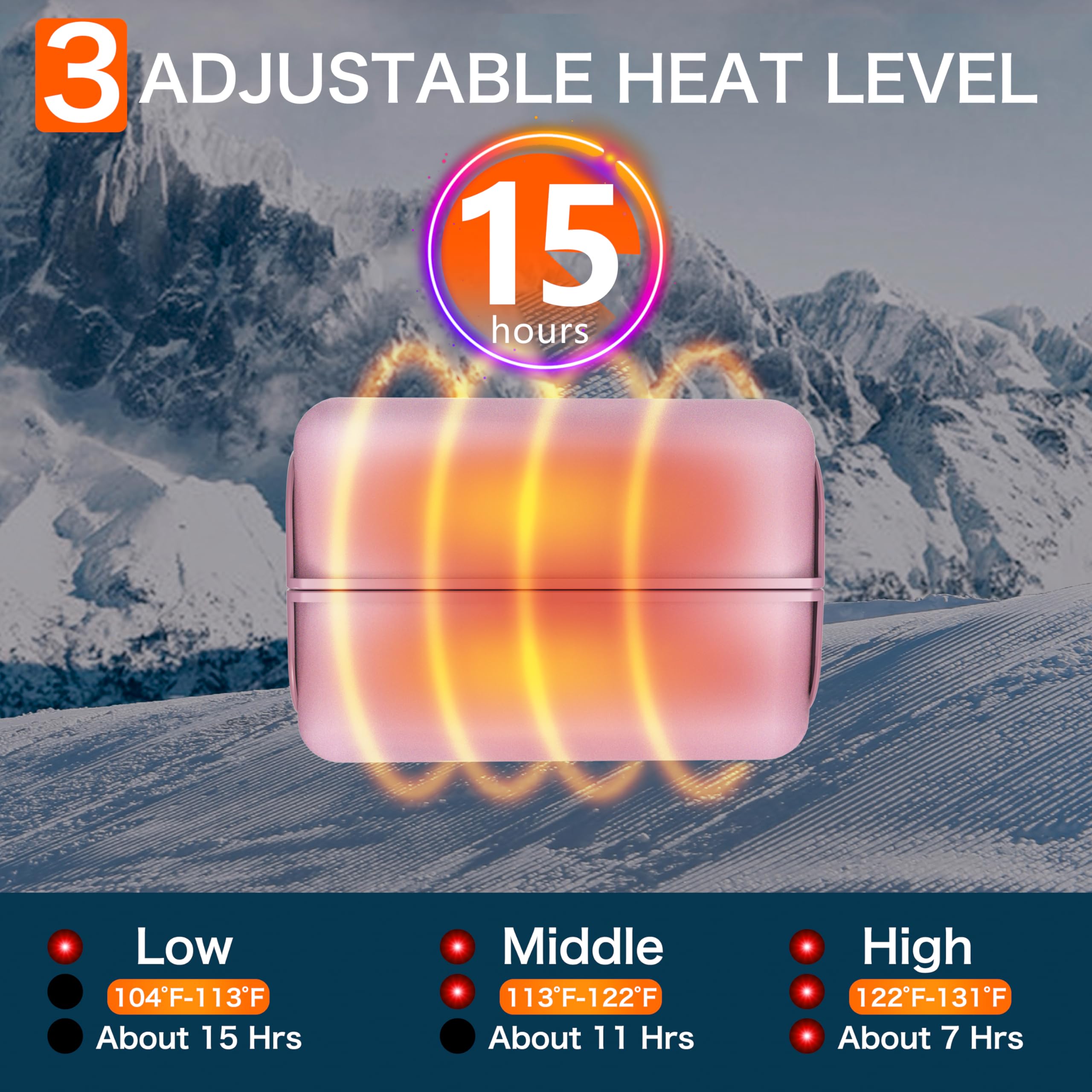 Scaldamani Ricaricabile - 10000mAh Riutilizzabile, Elettrico Portatile Power-Bank Per l'inverno all'aperto