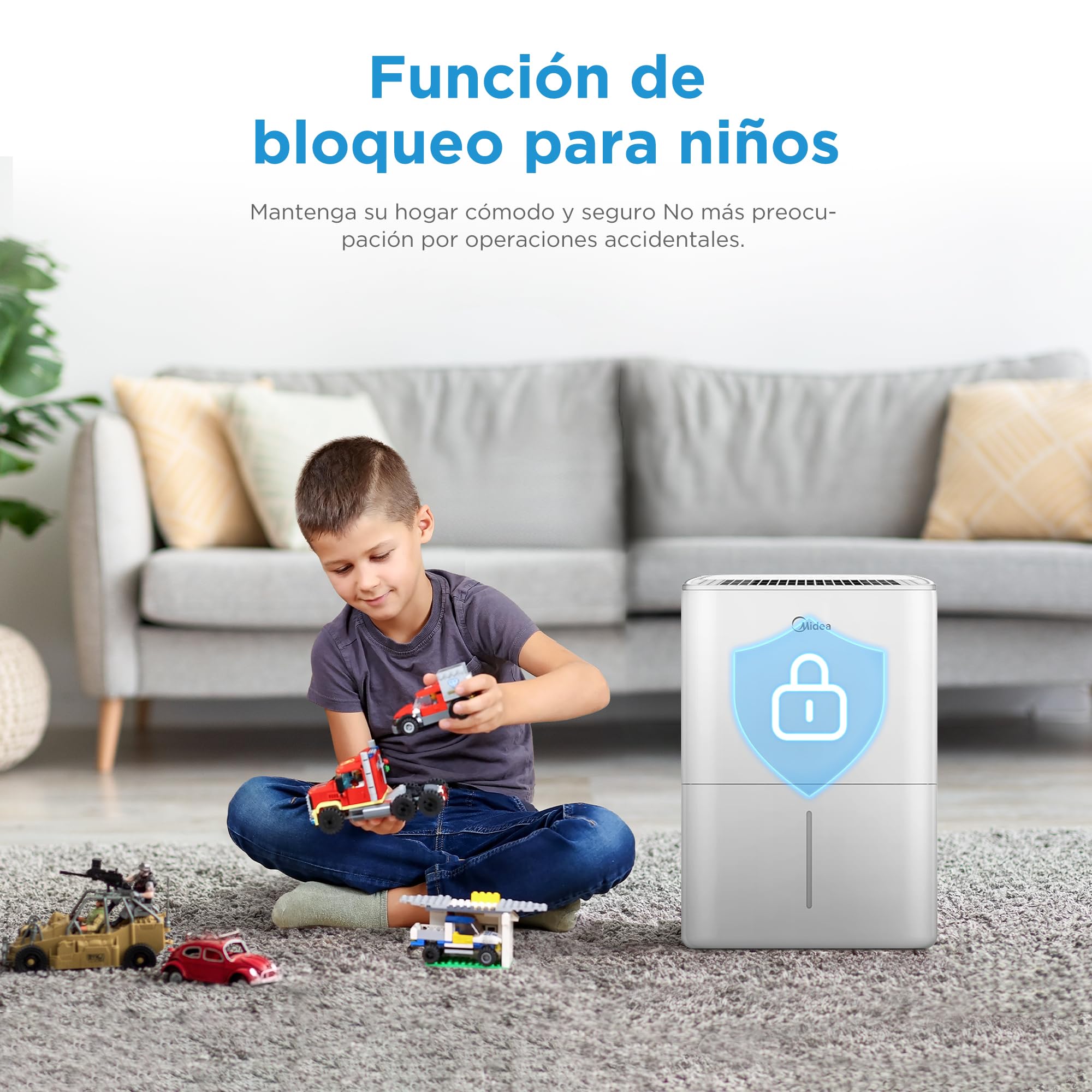 MIDEA Deshumidificador de Humedad Silencioso 12L con App Control hasta 35 m2 - Deshumificadores para Humedades en Habitación con Depósito Extraible - Deshumificador Electrico Pequeño Bajo Consumo
