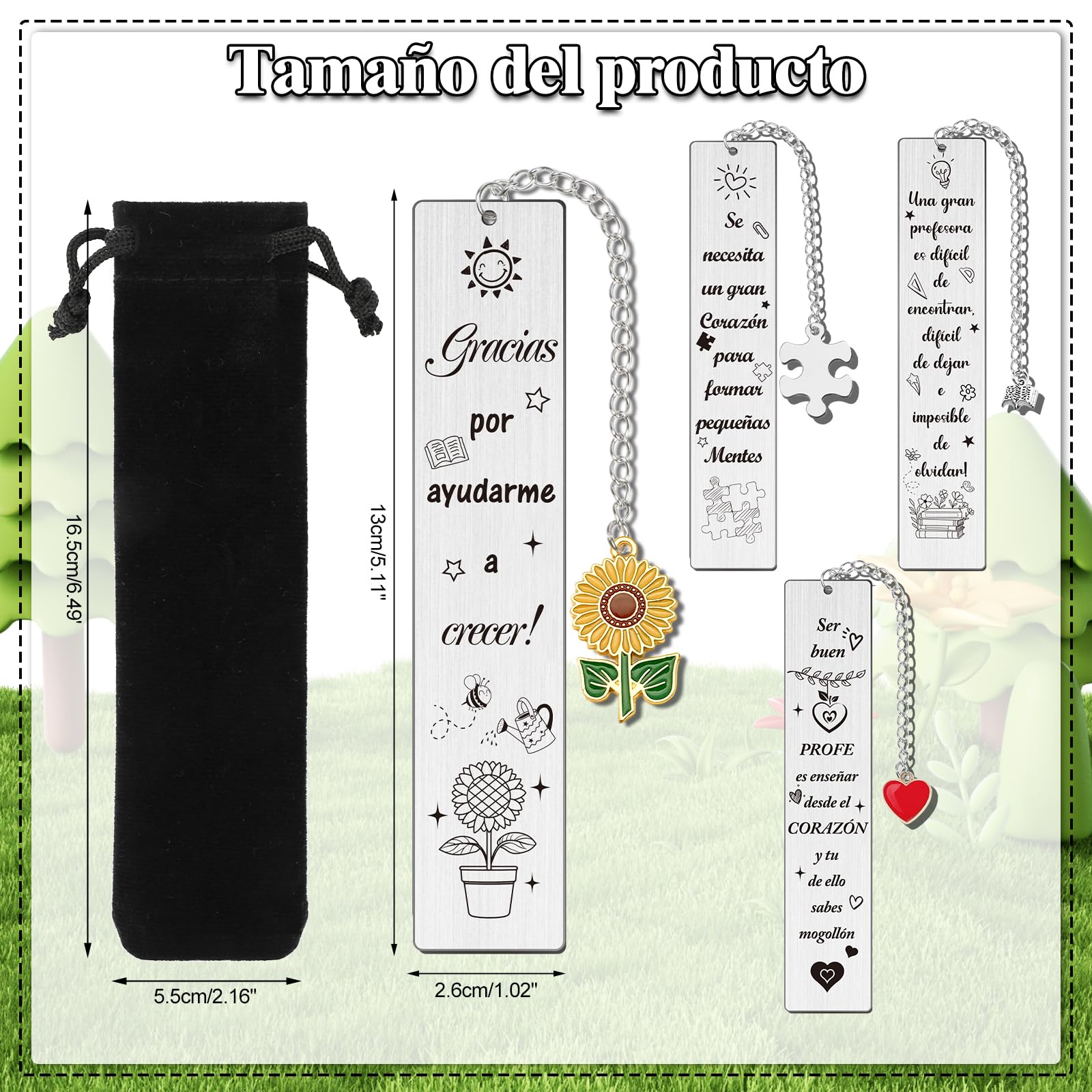 Marcapáginas Gracias Profe Regalo Profesora Infantil Primaria Detalle Fin de Curso