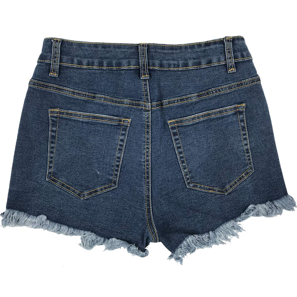 vanberfia Women's Strechy Distressed Denim Shorts