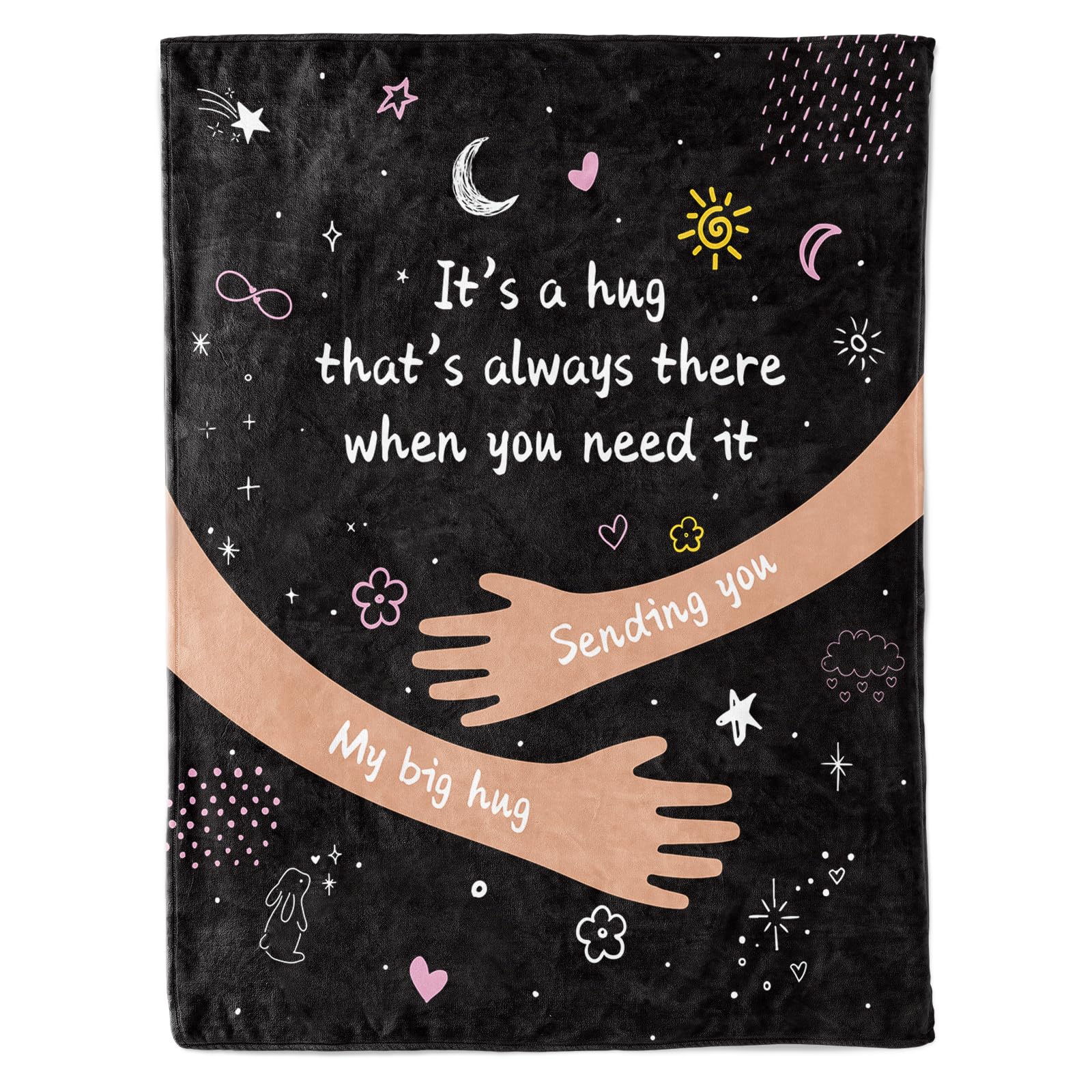 CadeauJoie Get Well Soon Gifts for Women Men, Healing Hug Blanket, Thinking of You Gifts,Birthday Gifts for Mum Dad Daughter Sister Friend, Flannel Throw Blankets 50'' x 60''