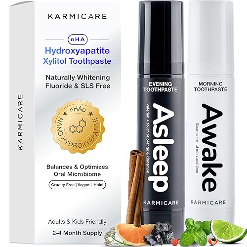 KARMICARE Pasta de dientes nanohidroxiapatita cero sensibilidad rejuvenece la gingivitis y las encías. Refresca, prepara y blanquea diariamente.